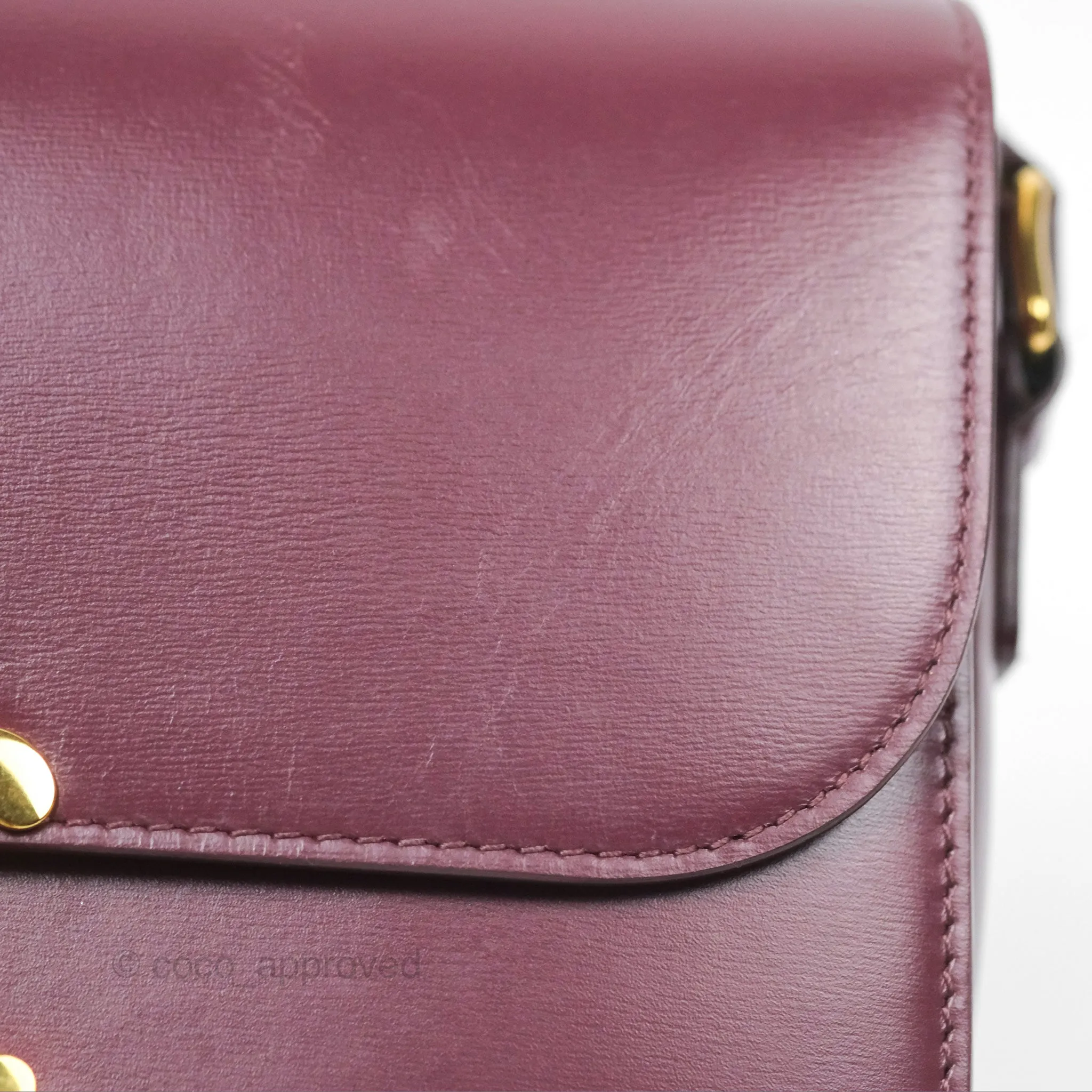 Celine Medium Triomphe Acai Burgundy Shiny Calfskin