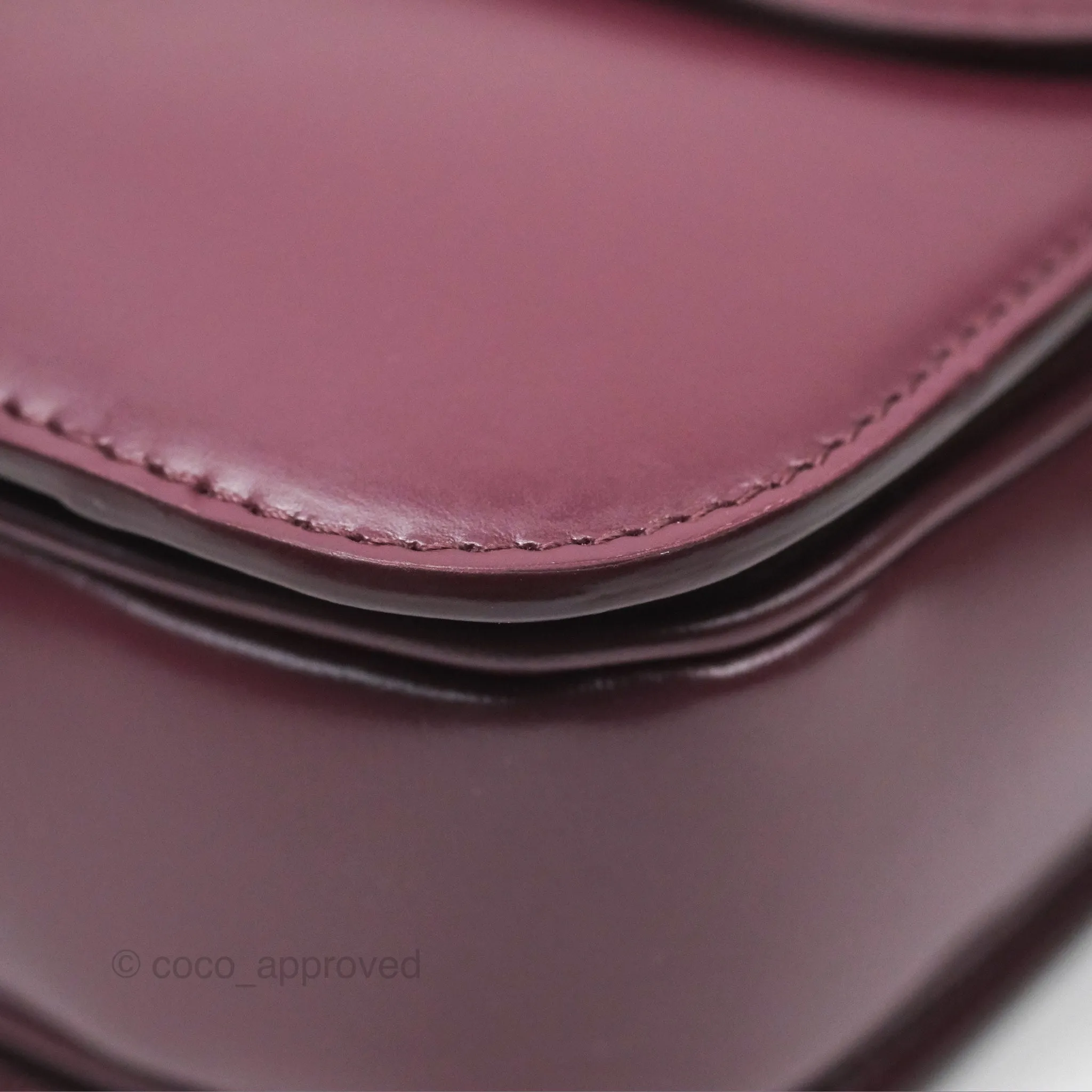 Celine Medium Triomphe Acai Burgundy Shiny Calfskin