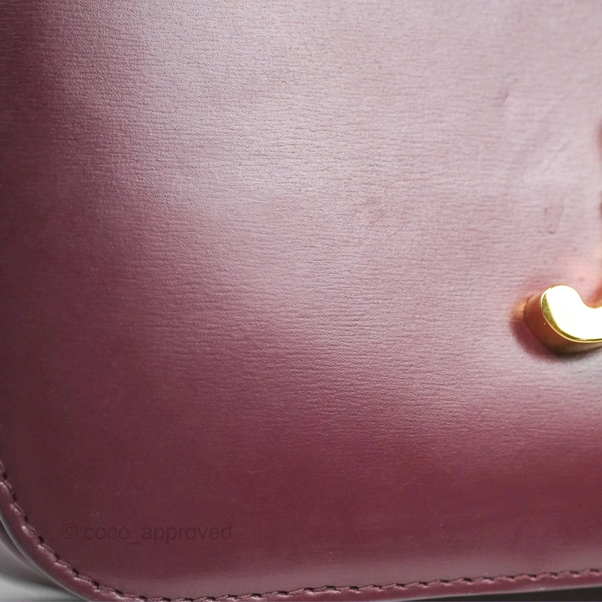 Celine Medium Triomphe Acai Burgundy Shiny Calfskin