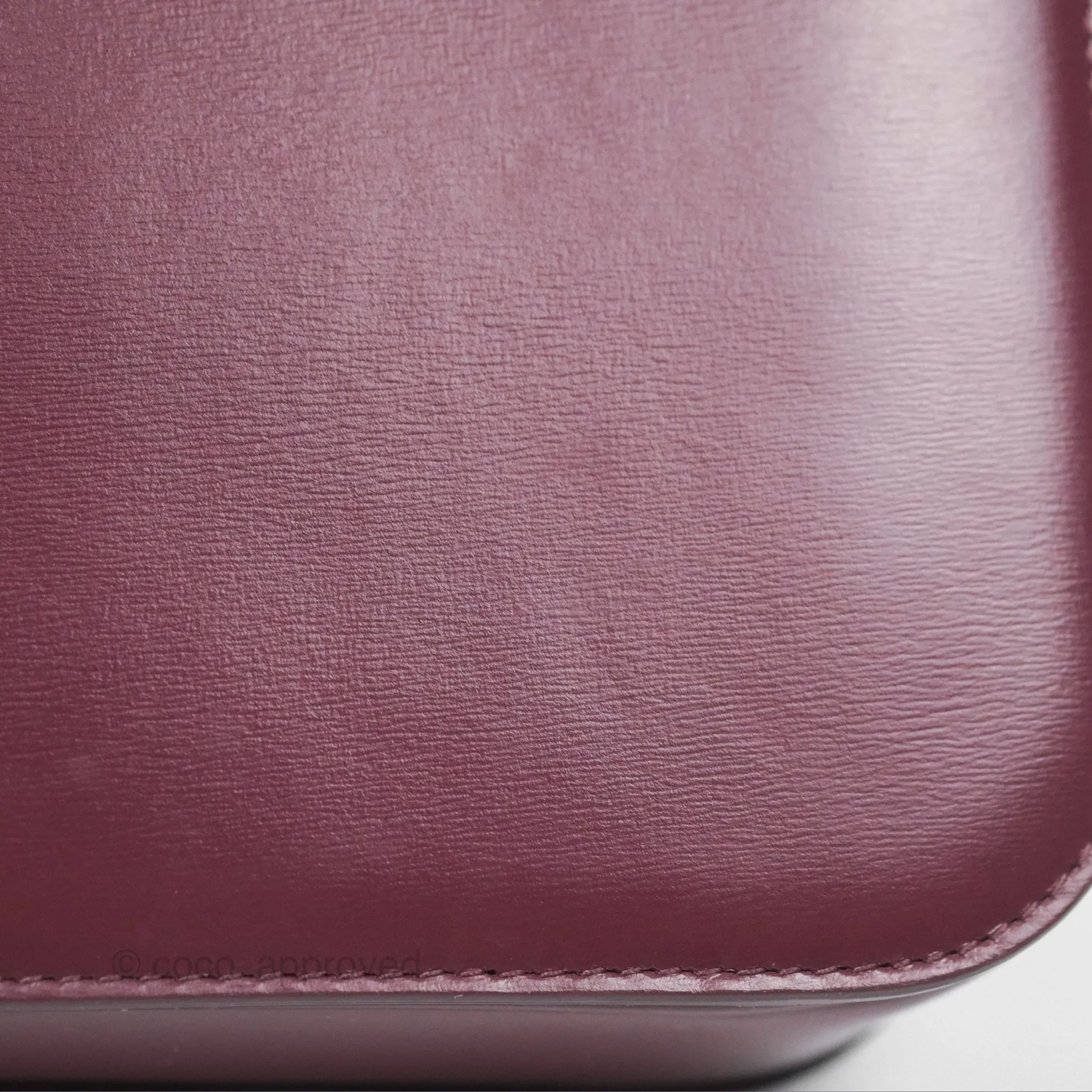 Celine Medium Triomphe Acai Burgundy Shiny Calfskin