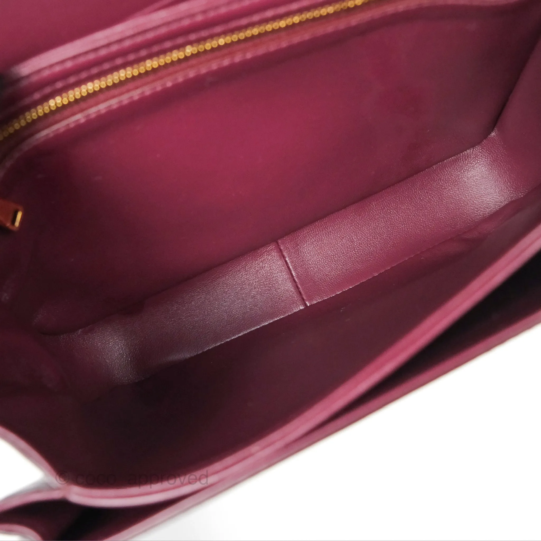 Celine Medium Triomphe Acai Burgundy Shiny Calfskin