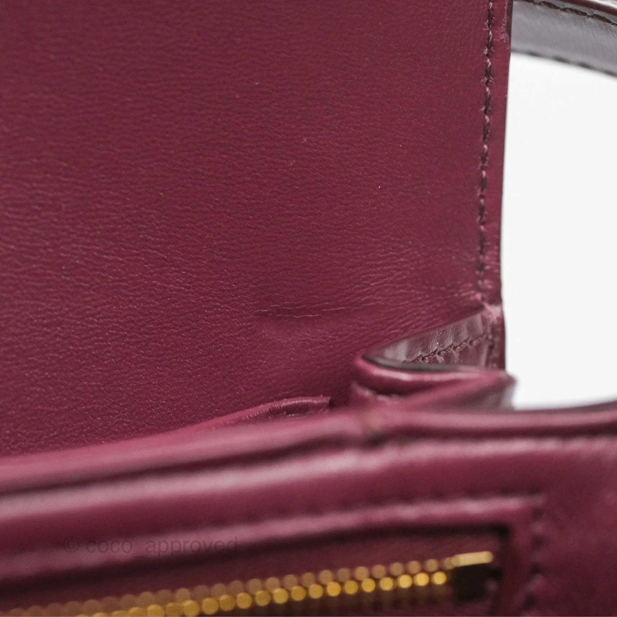 Celine Medium Triomphe Acai Burgundy Shiny Calfskin