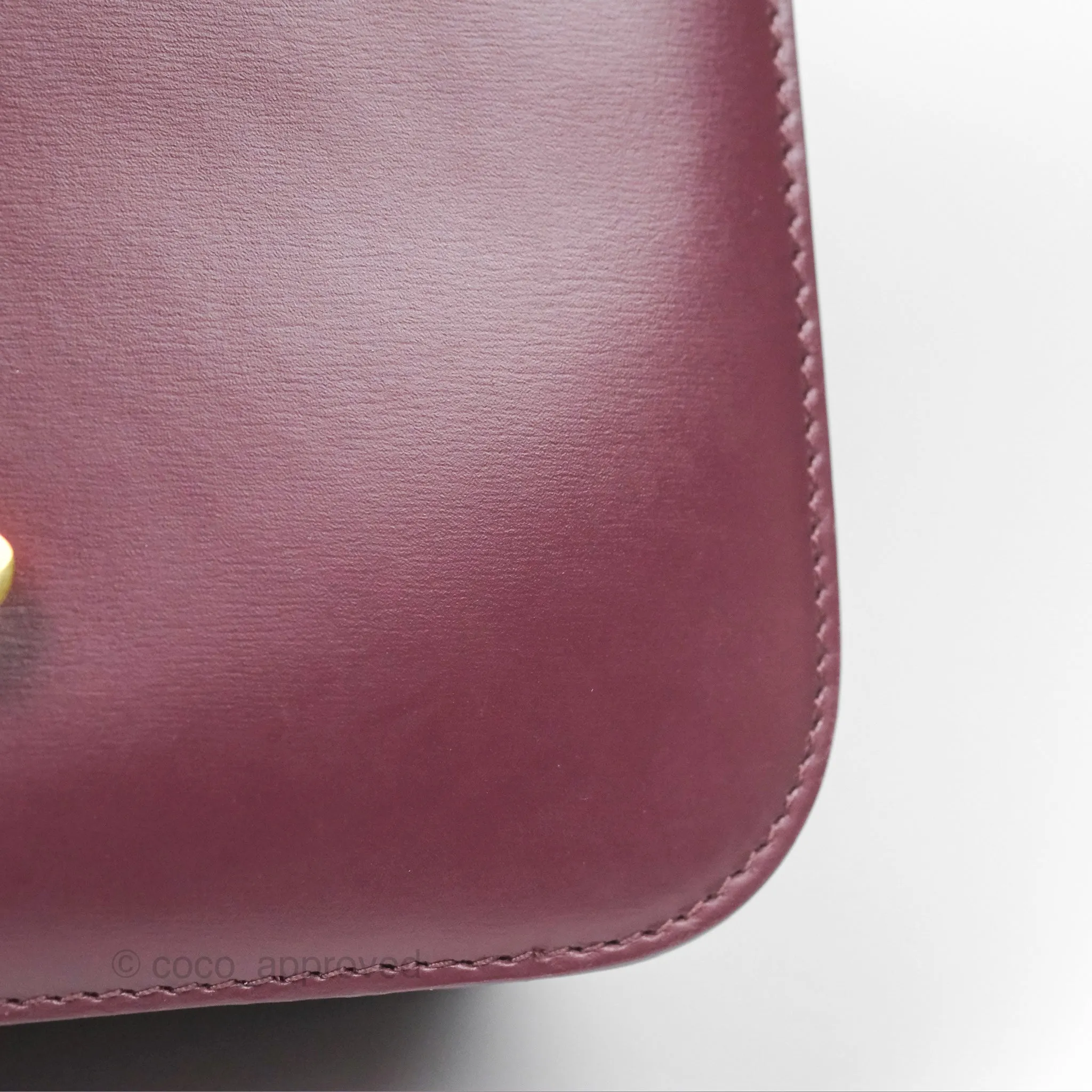 Celine Medium Triomphe Acai Burgundy Shiny Calfskin
