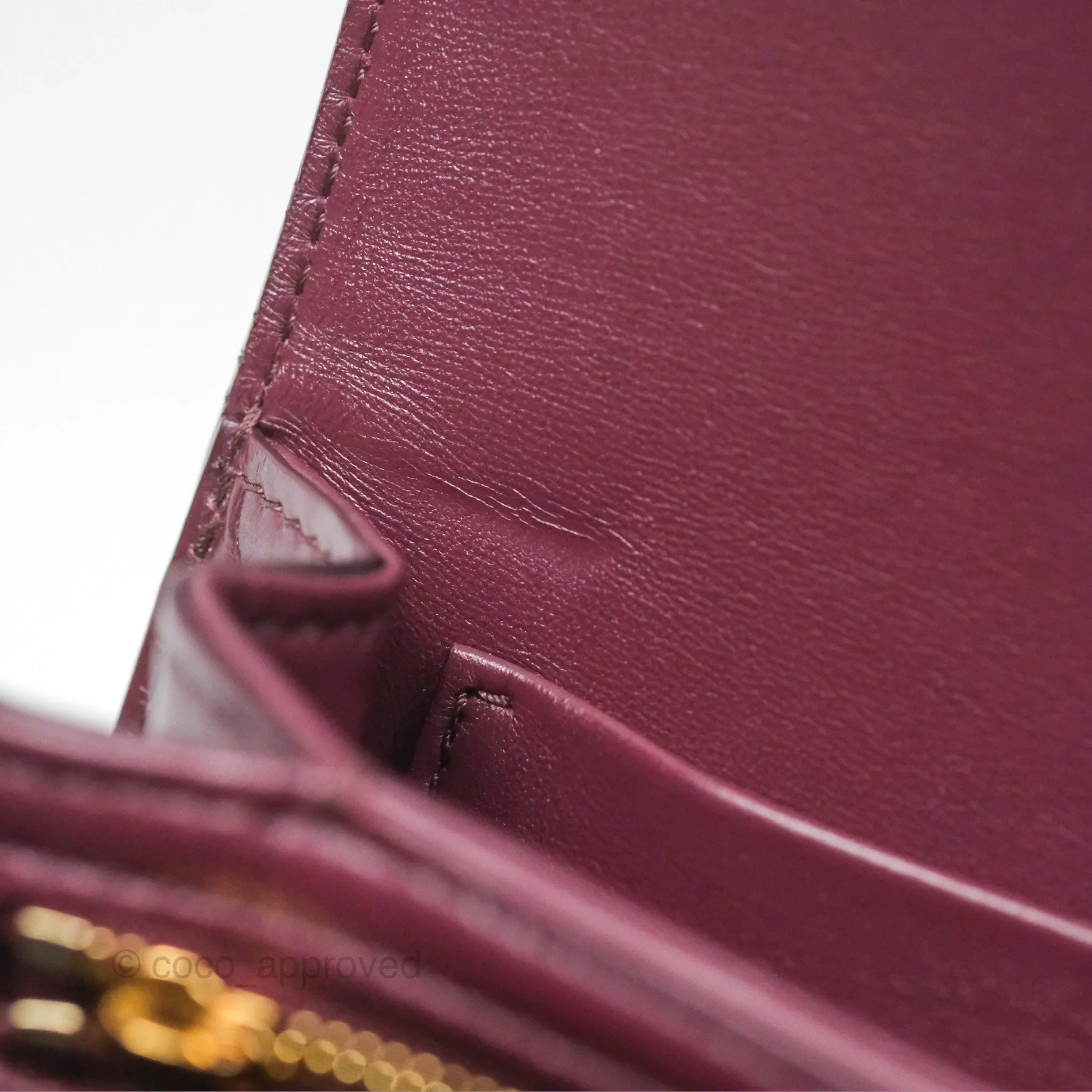 Celine Medium Triomphe Acai Burgundy Shiny Calfskin