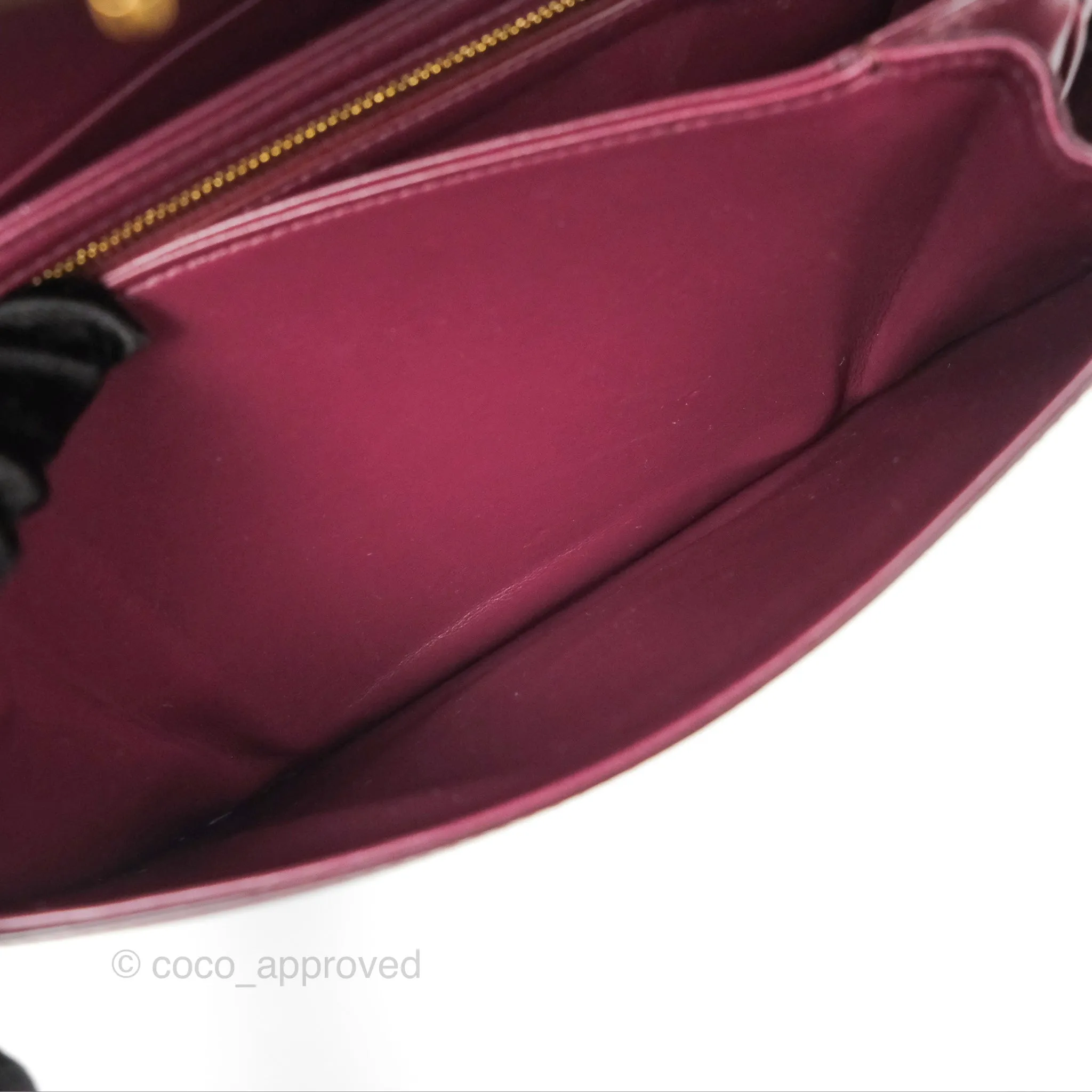 Celine Medium Triomphe Acai Burgundy Shiny Calfskin