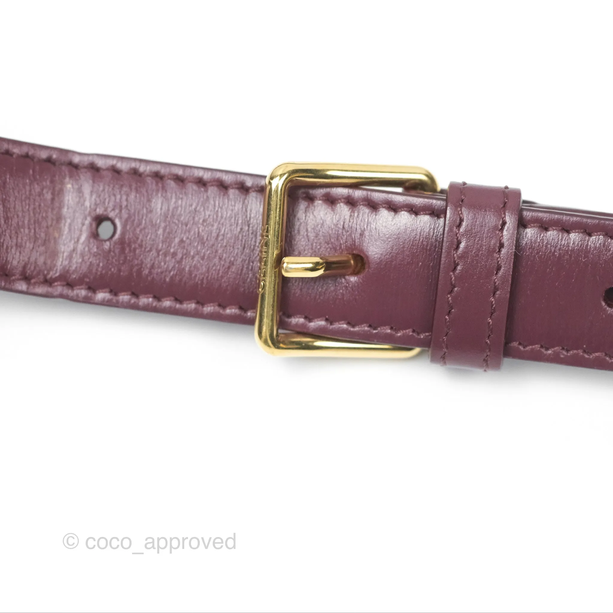 Celine Medium Triomphe Acai Burgundy Shiny Calfskin