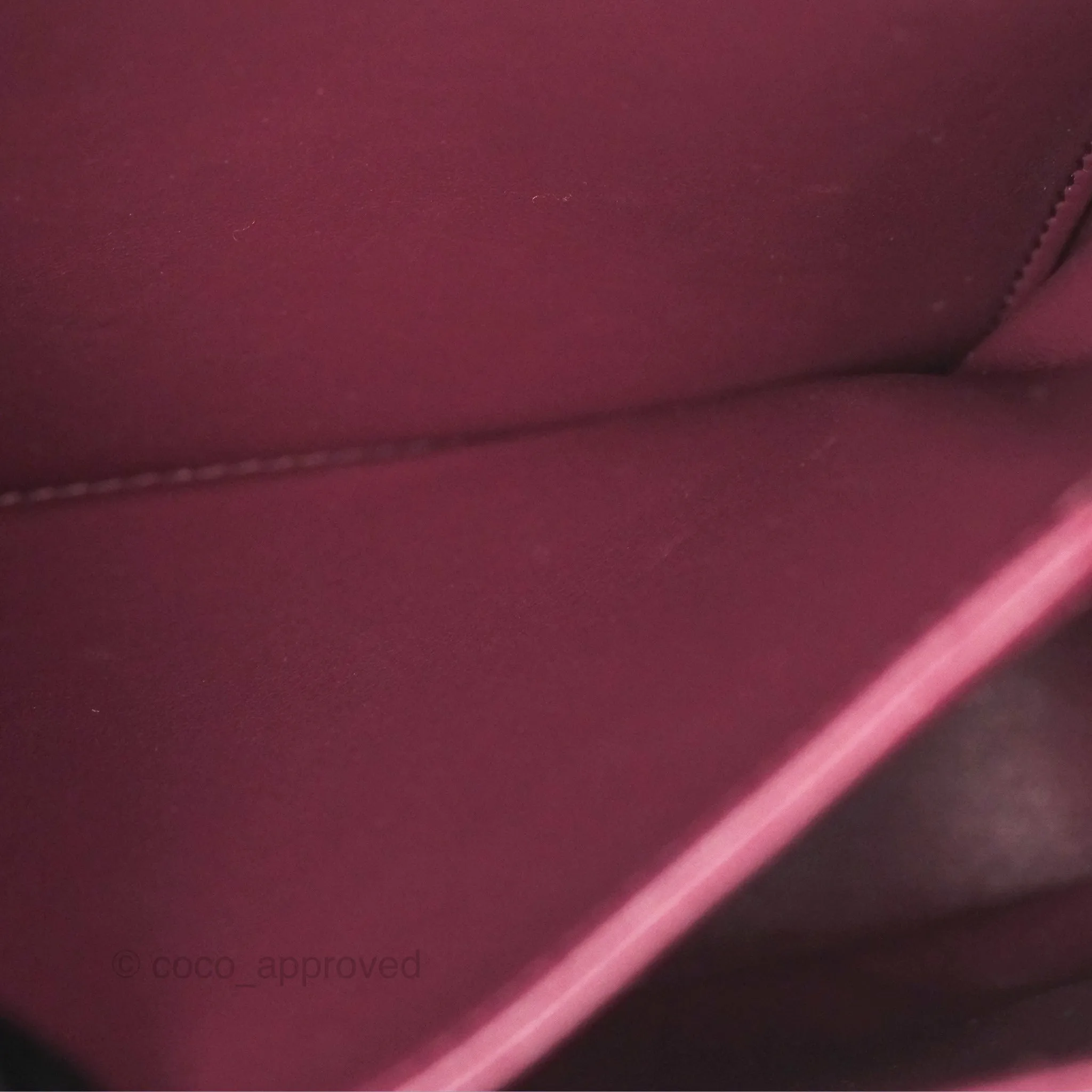 Celine Medium Triomphe Acai Burgundy Shiny Calfskin