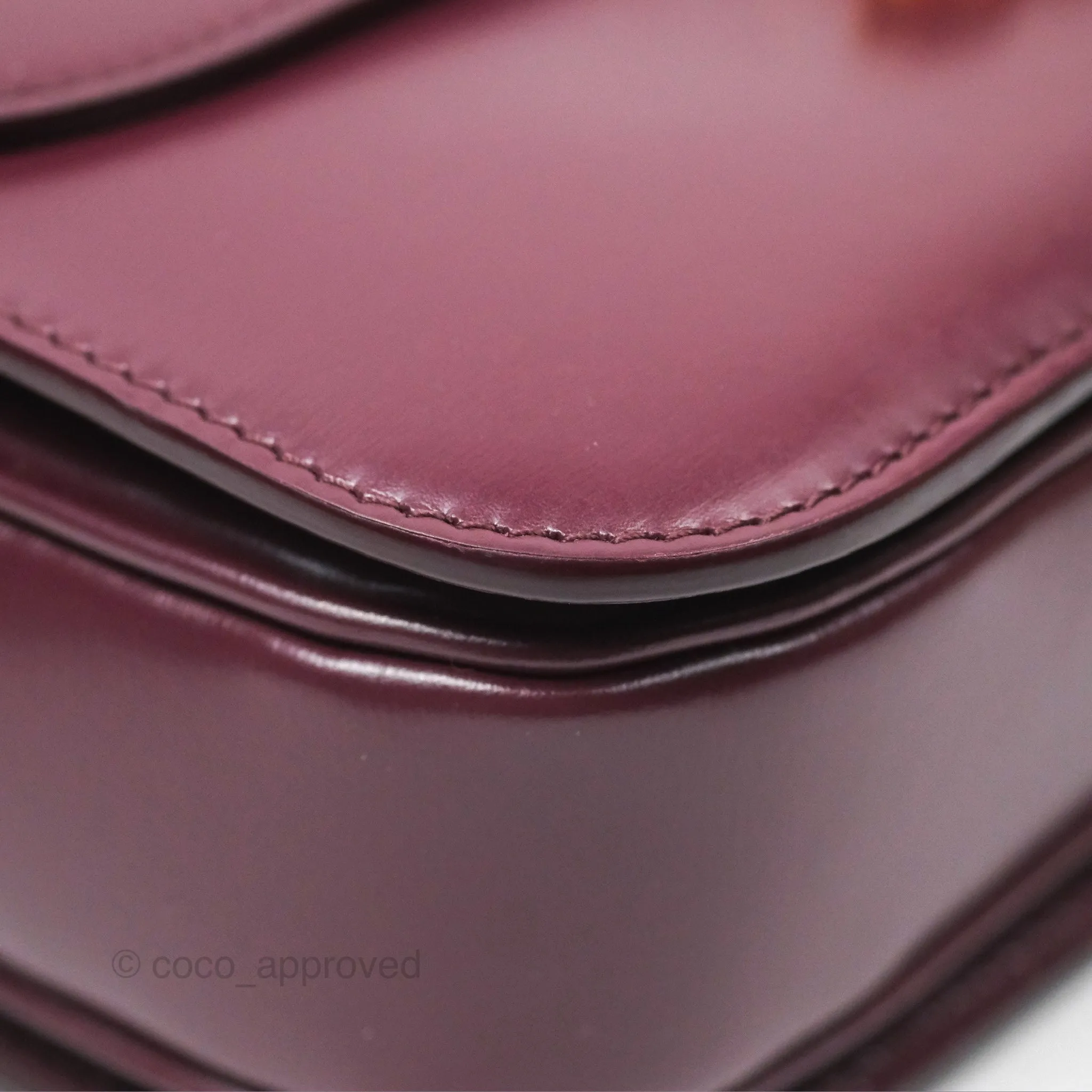 Celine Medium Triomphe Acai Burgundy Shiny Calfskin
