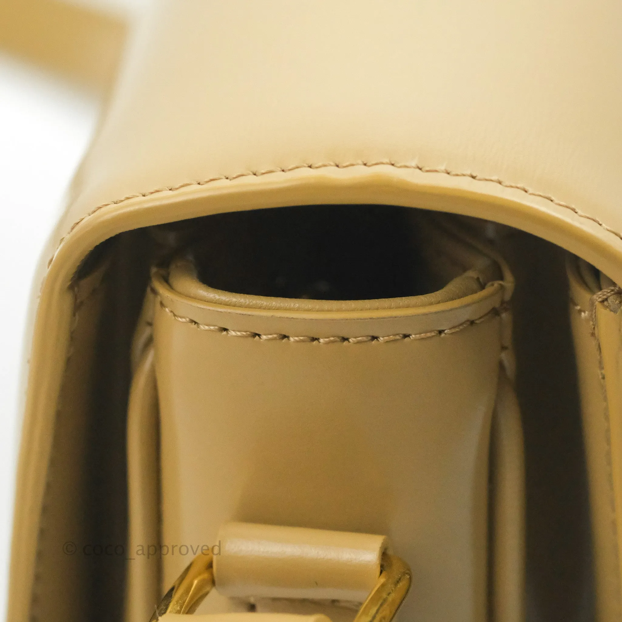 Celine Medium Triomphe Bag Olive Shiny Calfskin