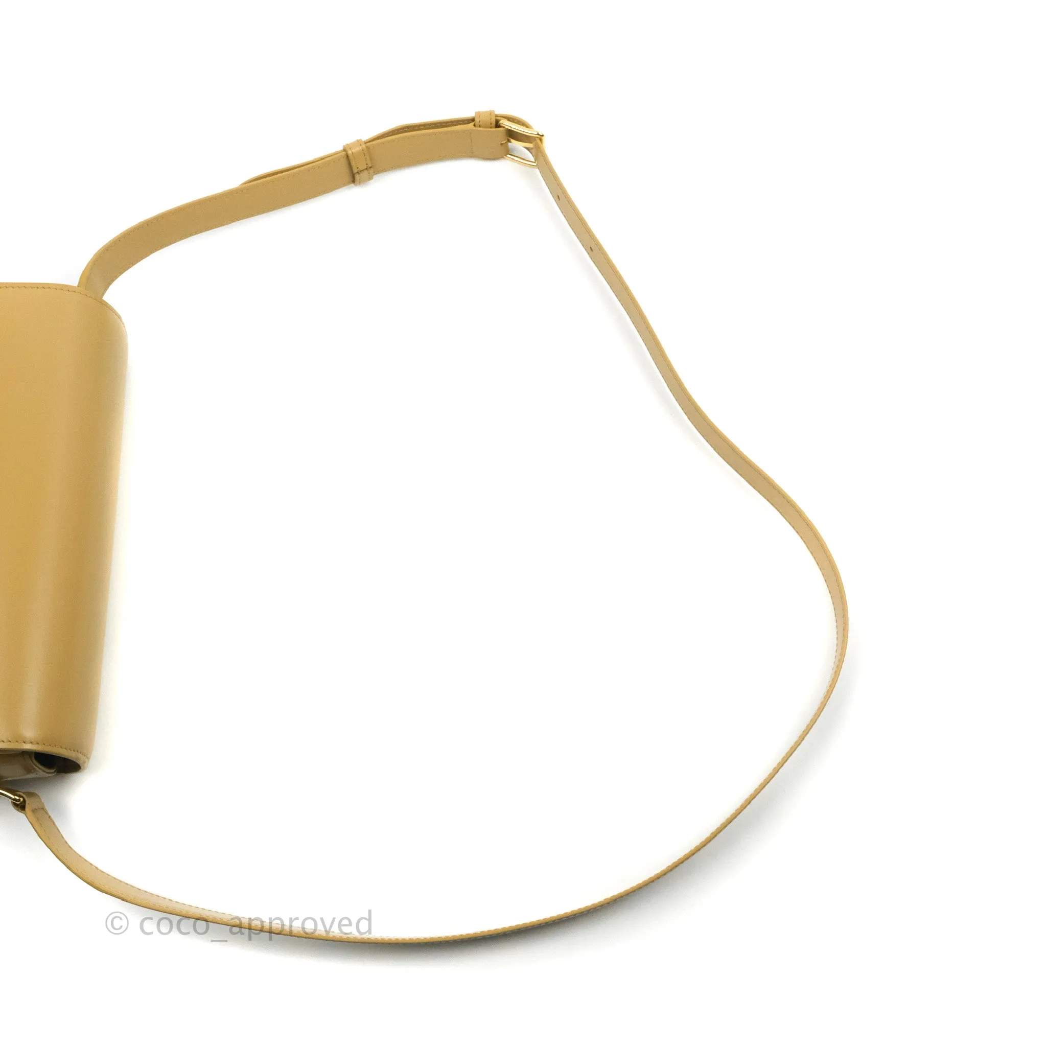 Celine Medium Triomphe Bag Olive Shiny Calfskin