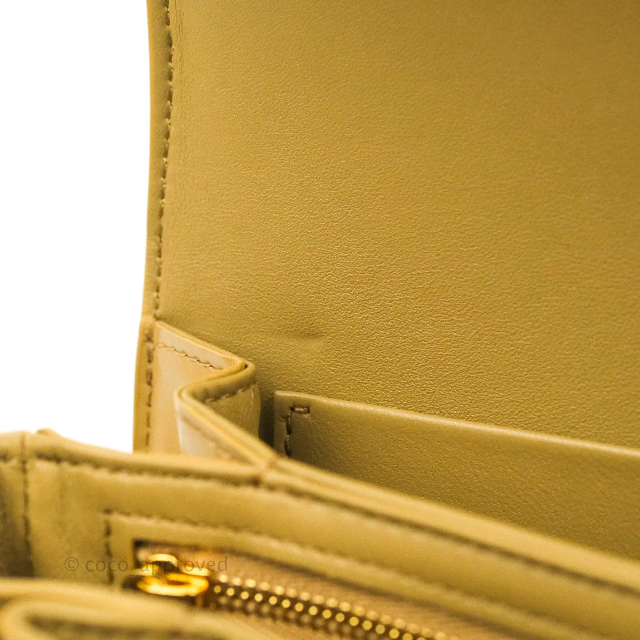 Celine Medium Triomphe Bag Olive Shiny Calfskin