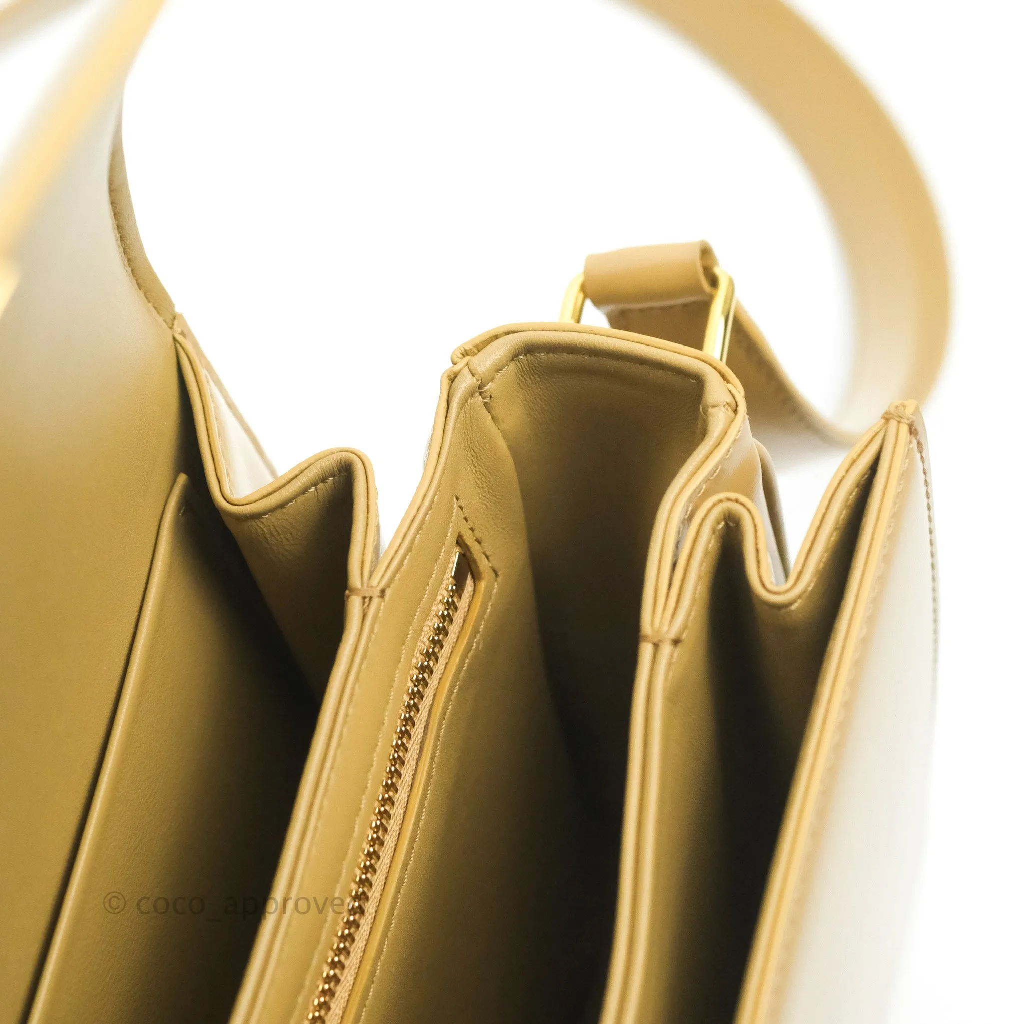 Celine Medium Triomphe Bag Olive Shiny Calfskin