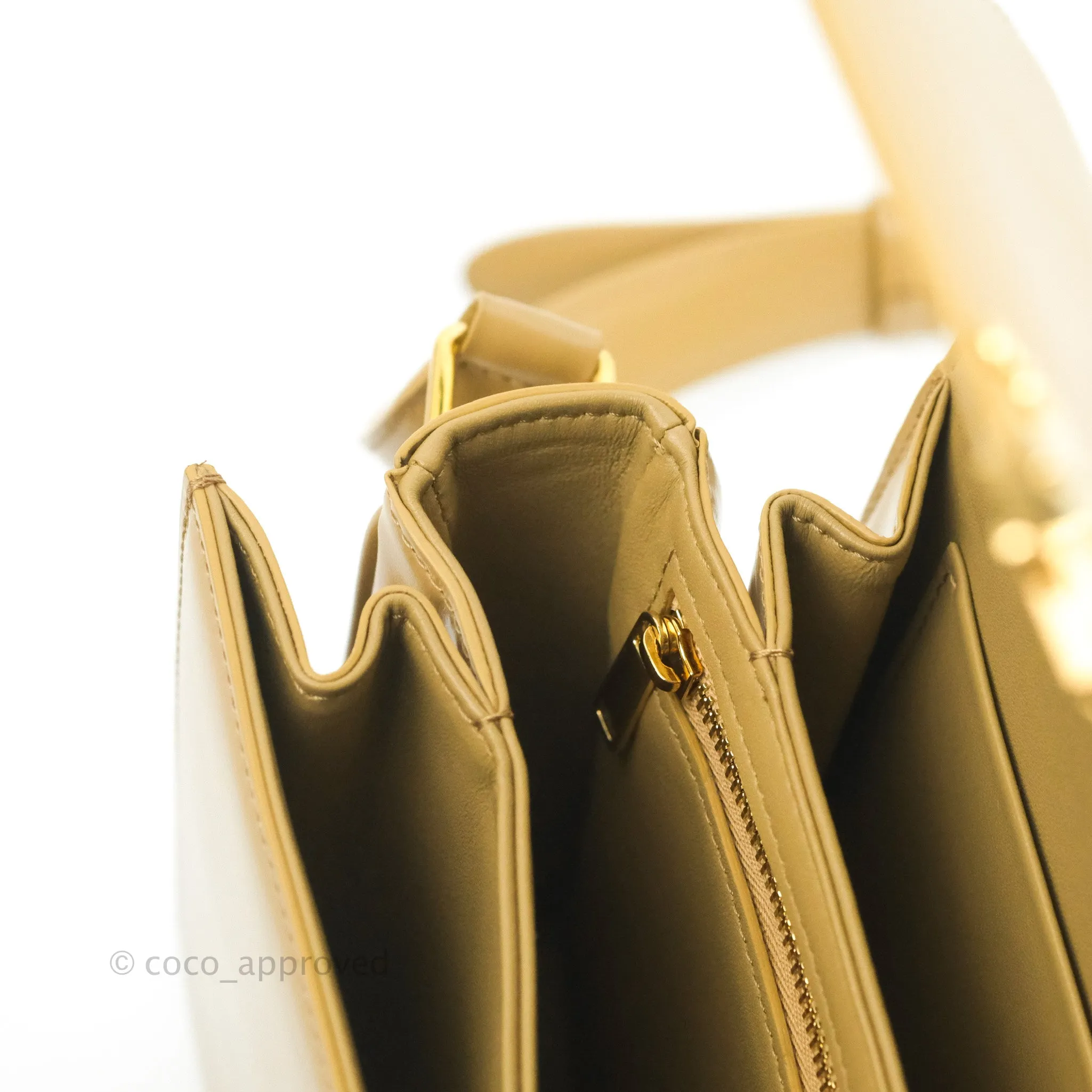 Celine Medium Triomphe Bag Olive Shiny Calfskin