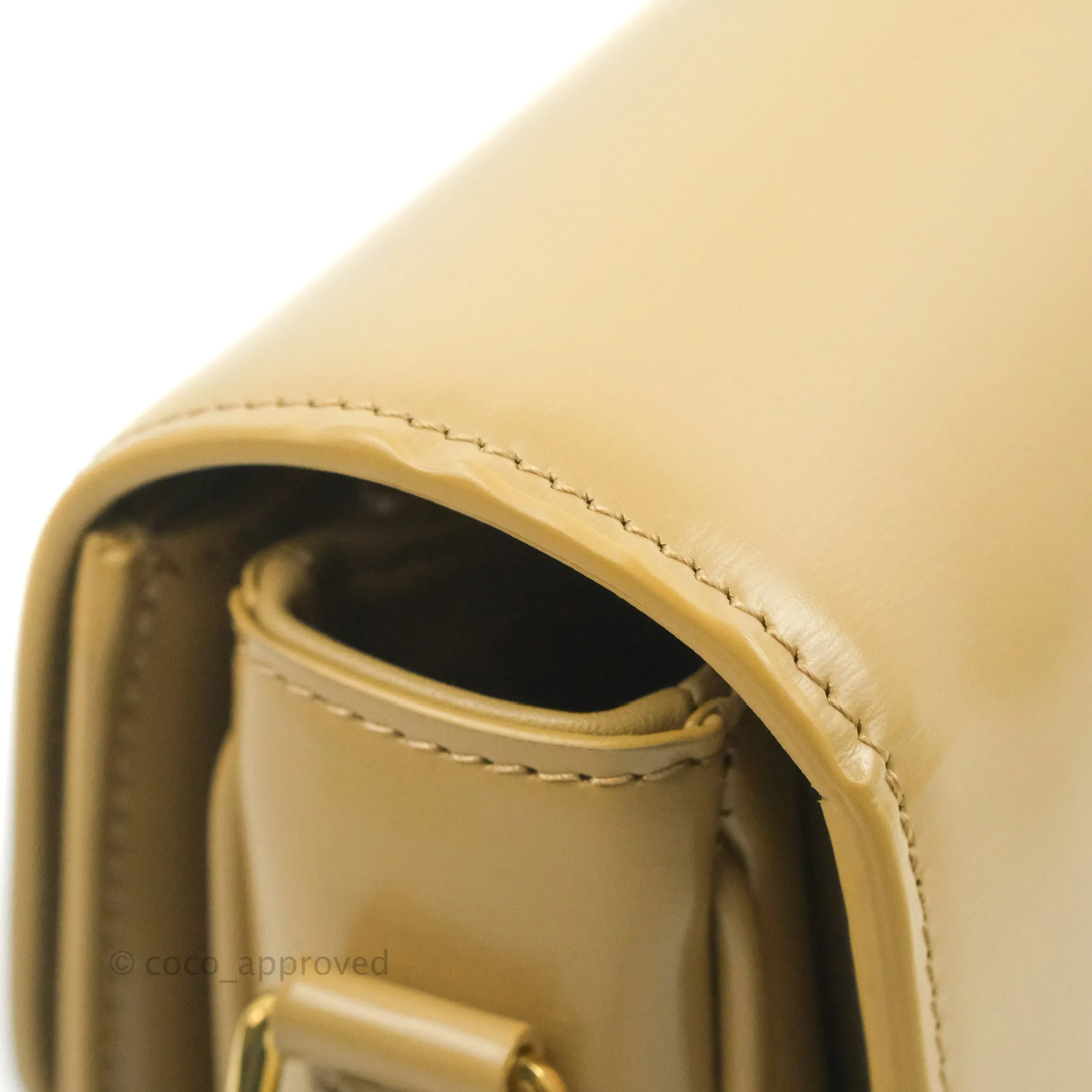 Celine Medium Triomphe Bag Olive Shiny Calfskin