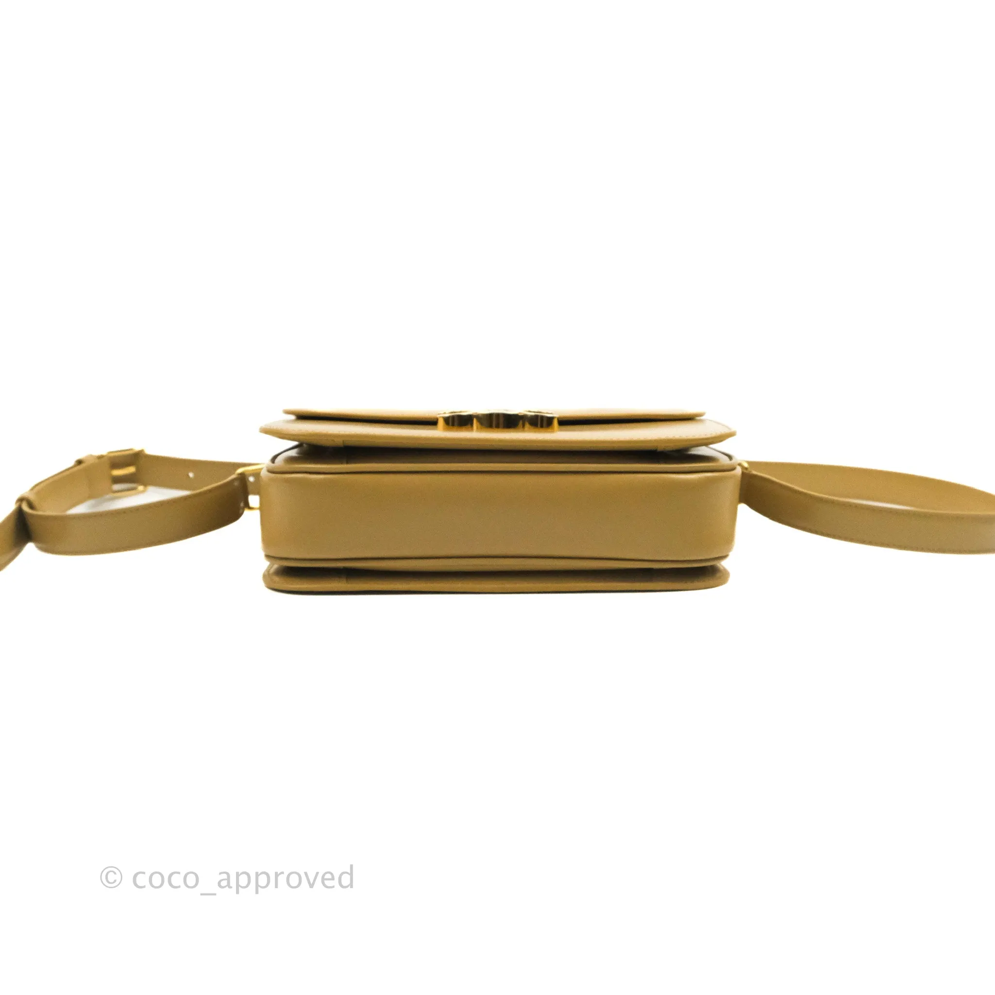 Celine Medium Triomphe Bag Olive Shiny Calfskin
