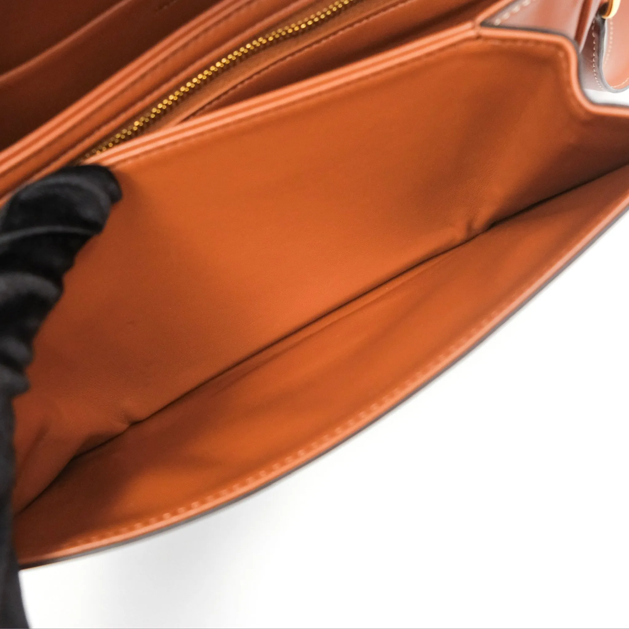 Celine Medium Triomphe Bag Triomphe Canvas Tan Calfskin