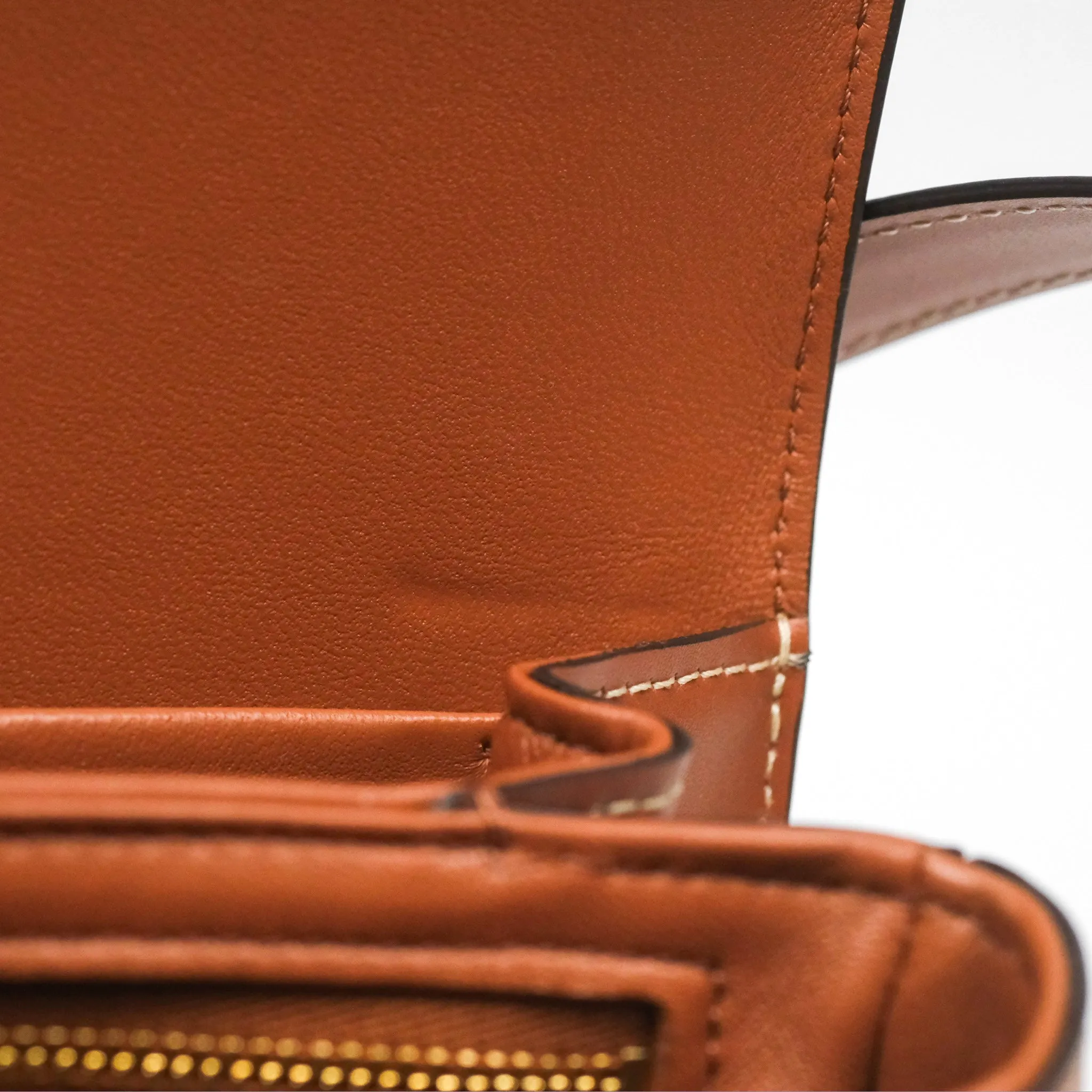 Celine Medium Triomphe Bag Triomphe Canvas Tan Calfskin