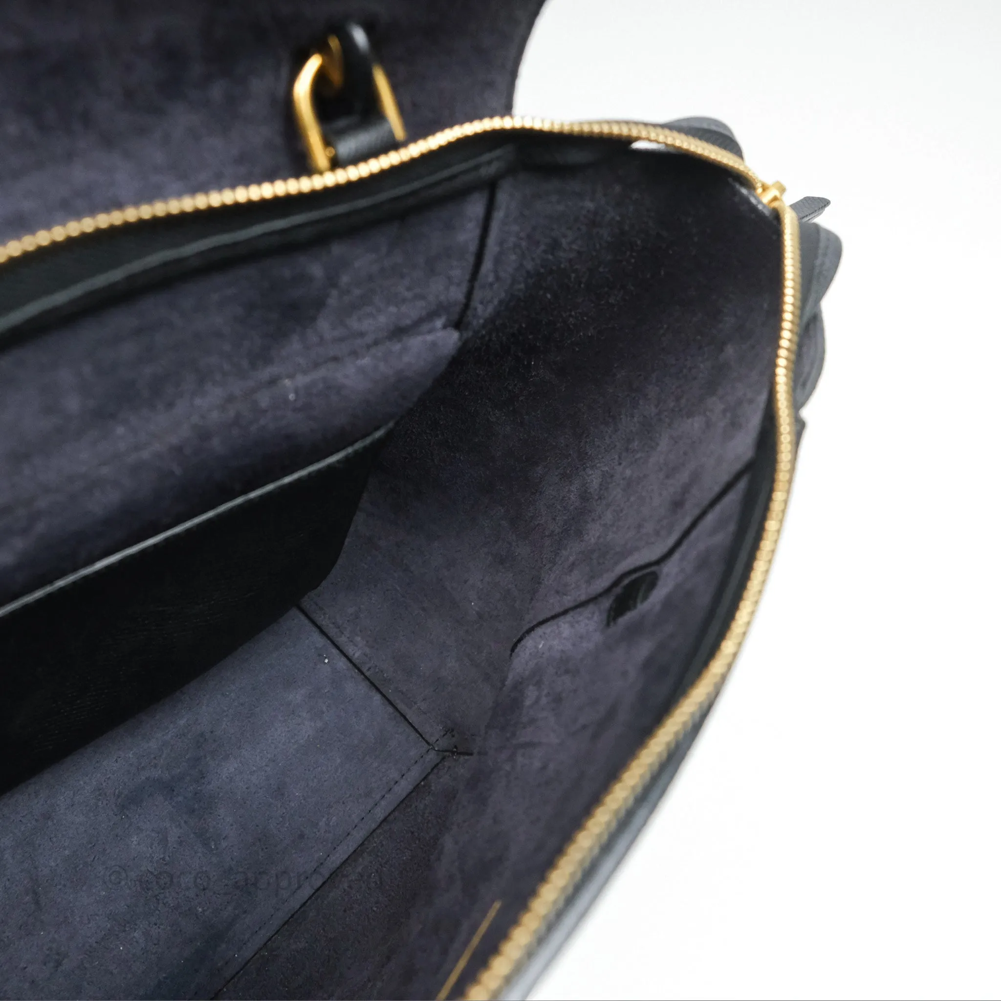 Celine Micro Belt Bag Black Grained Calfskin Gold Hardware