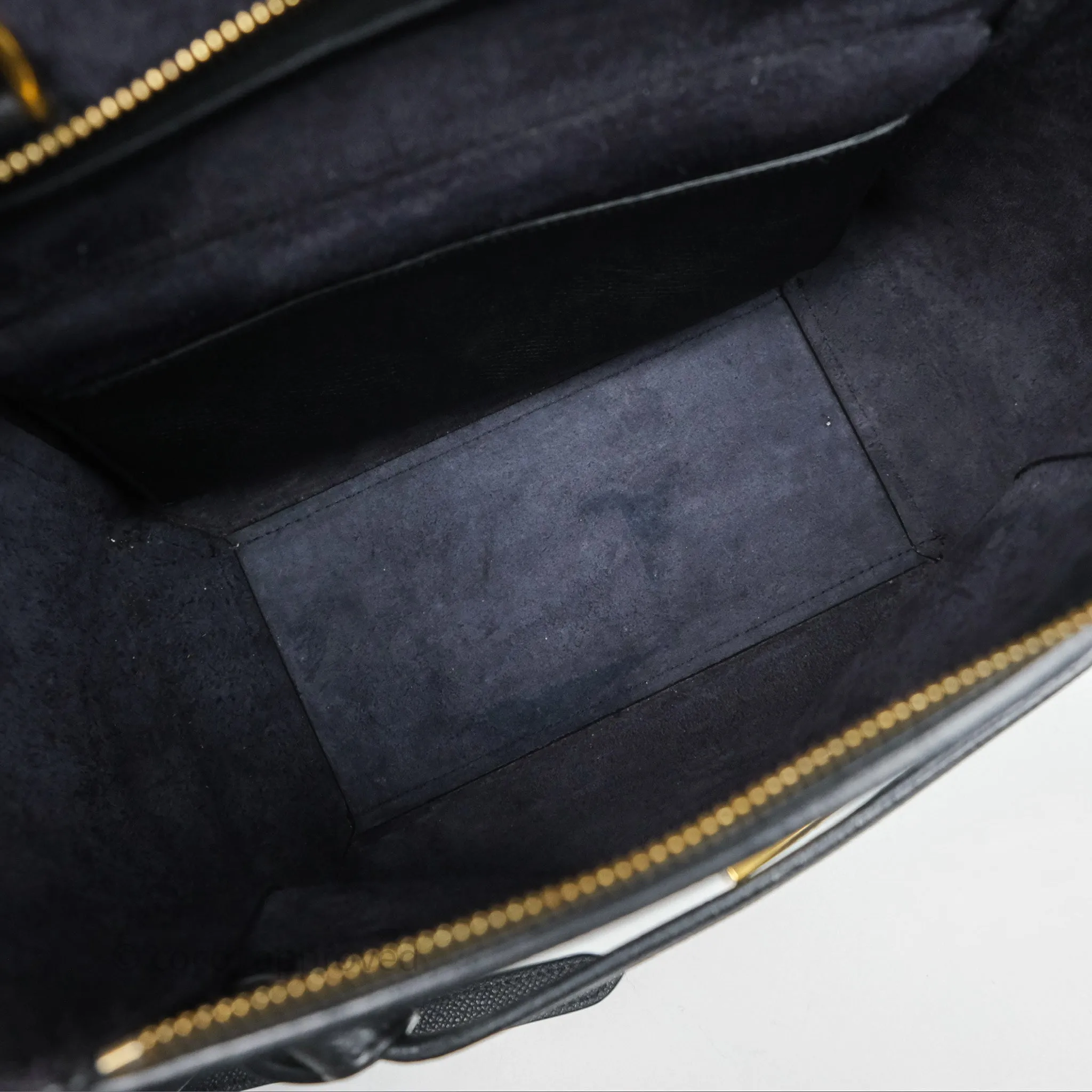 Celine Micro Belt Bag Black Grained Calfskin Gold Hardware