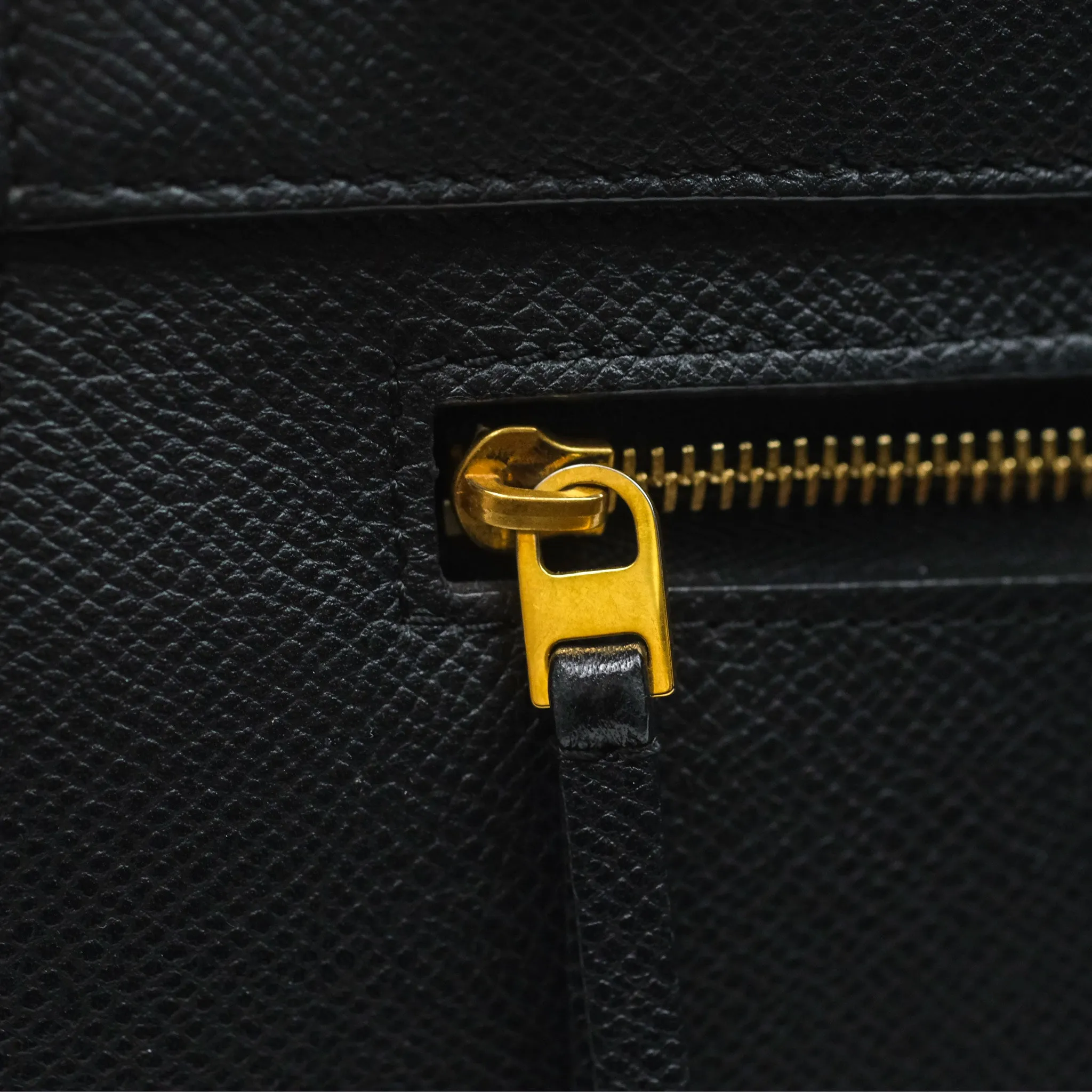 Celine Micro Belt Bag Black Grained Calfskin Gold Hardware
