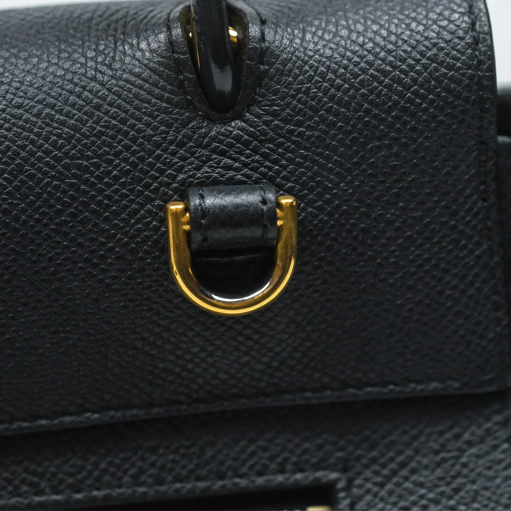 Celine Micro Belt Bag Black Grained Calfskin Gold Hardware