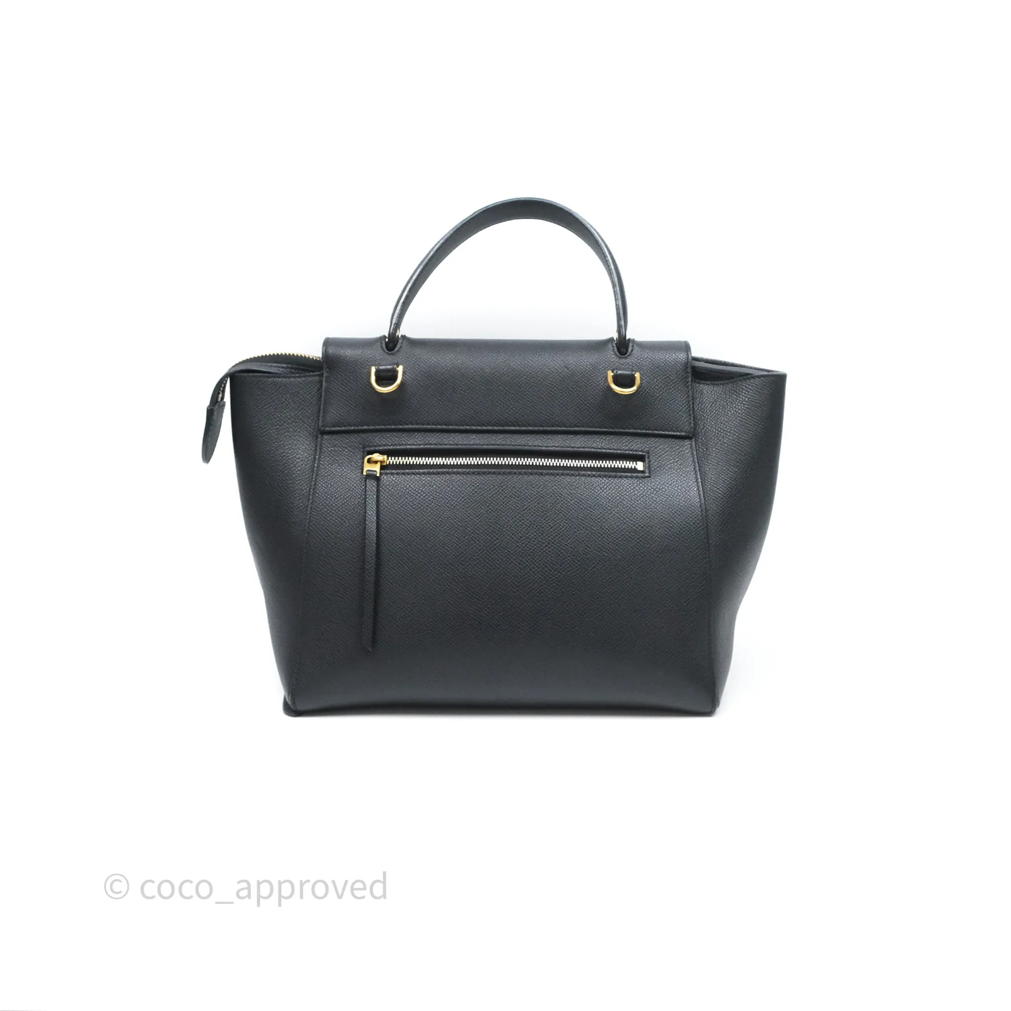 Celine Micro Belt Bag Black Grained Calfskin Gold Hardware