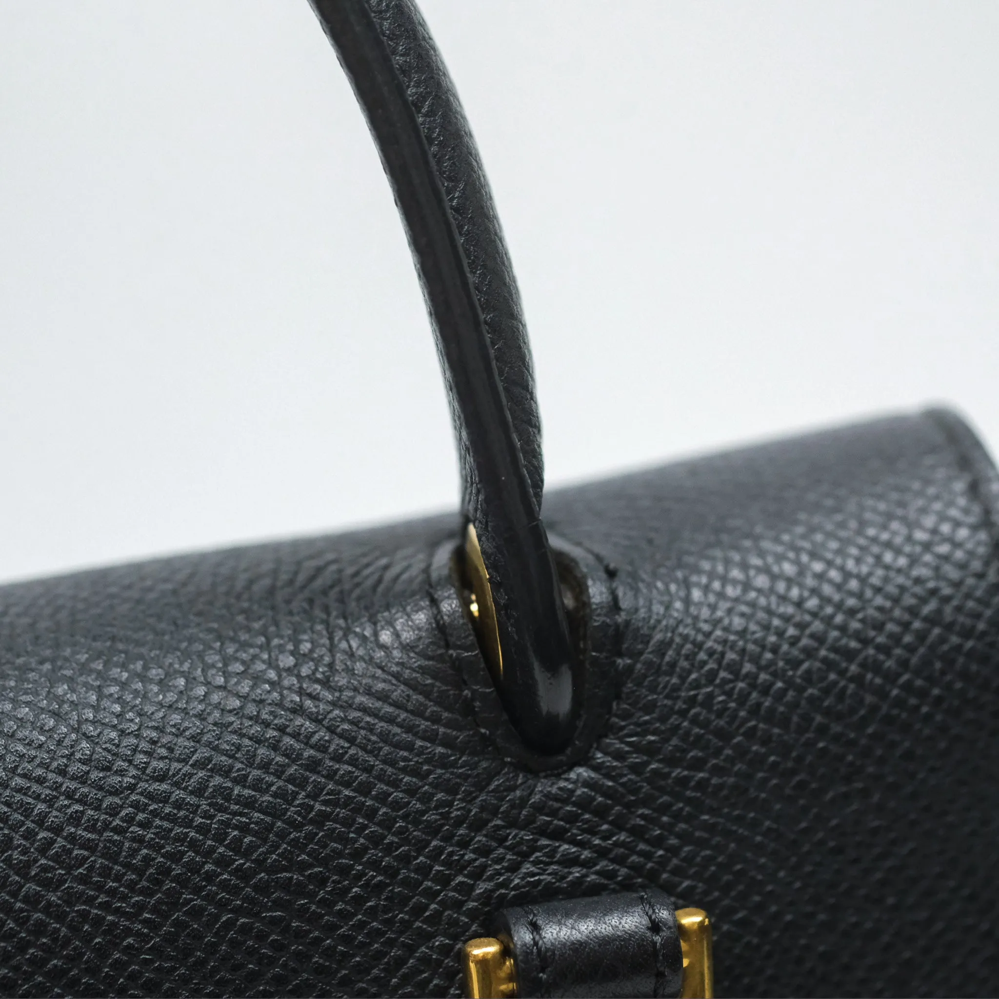 Celine Micro Belt Bag Black Grained Calfskin Gold Hardware