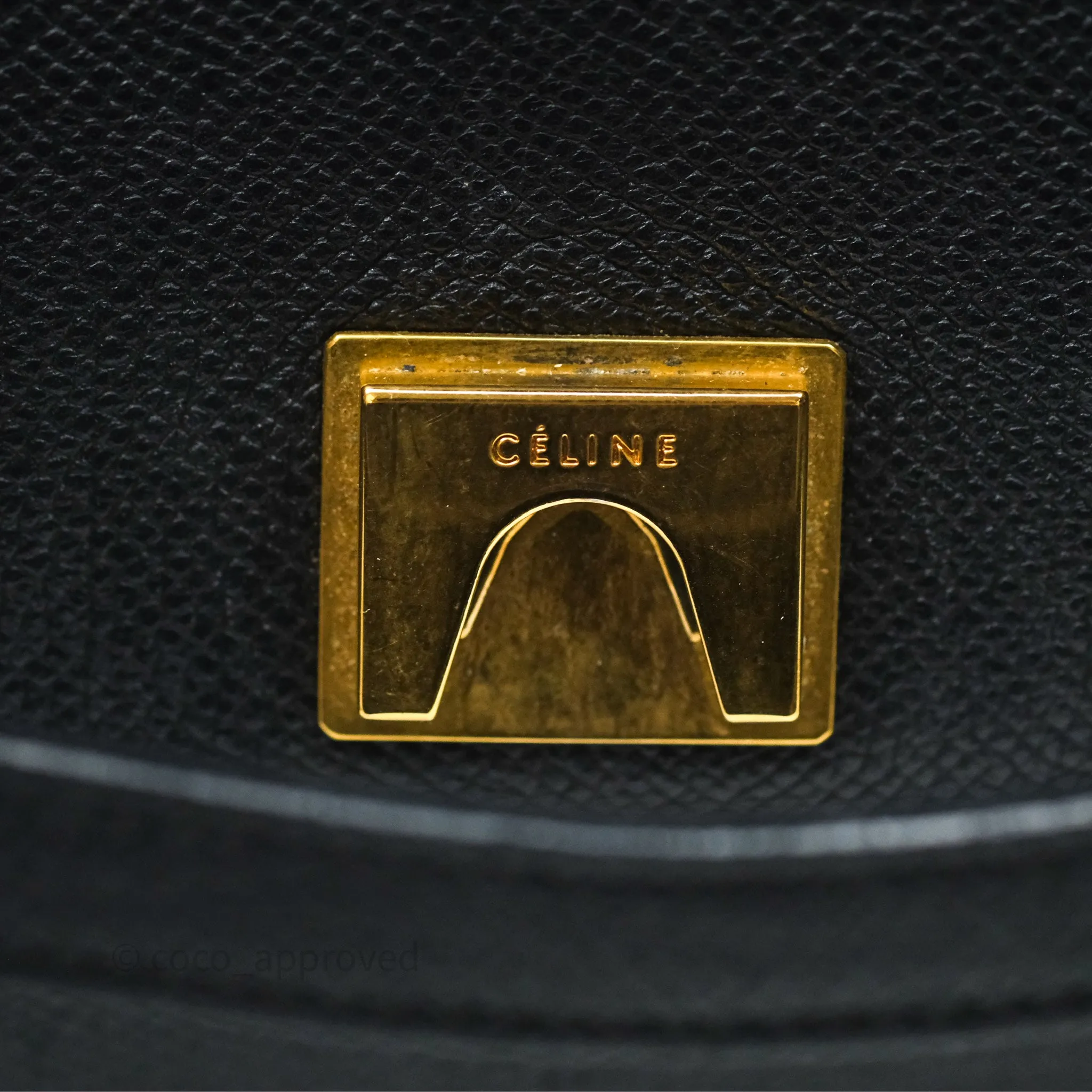 Celine Micro Belt Bag Black Grained Calfskin Gold Hardware