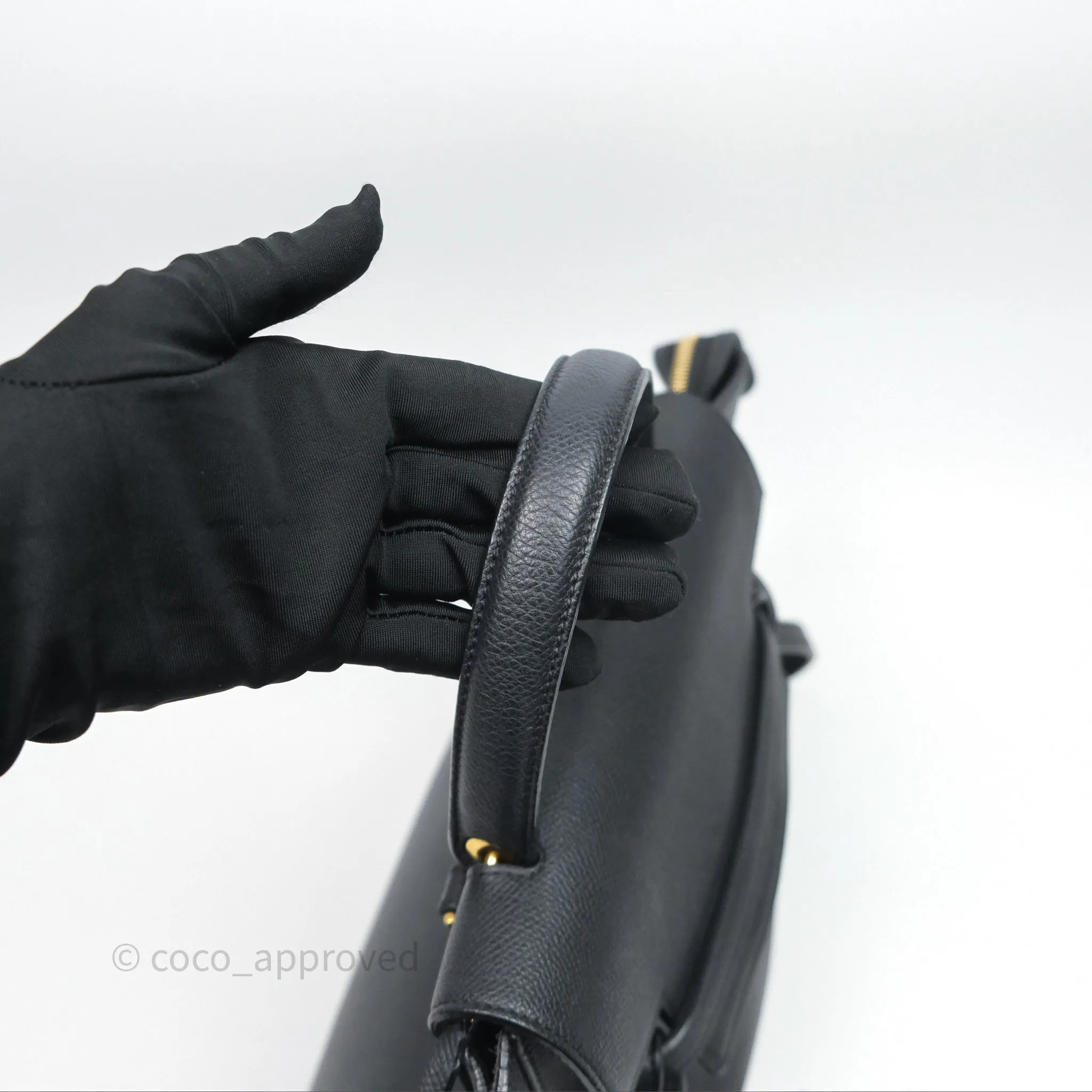Celine Micro Belt Bag Black Grained Calfskin Gold Hardware