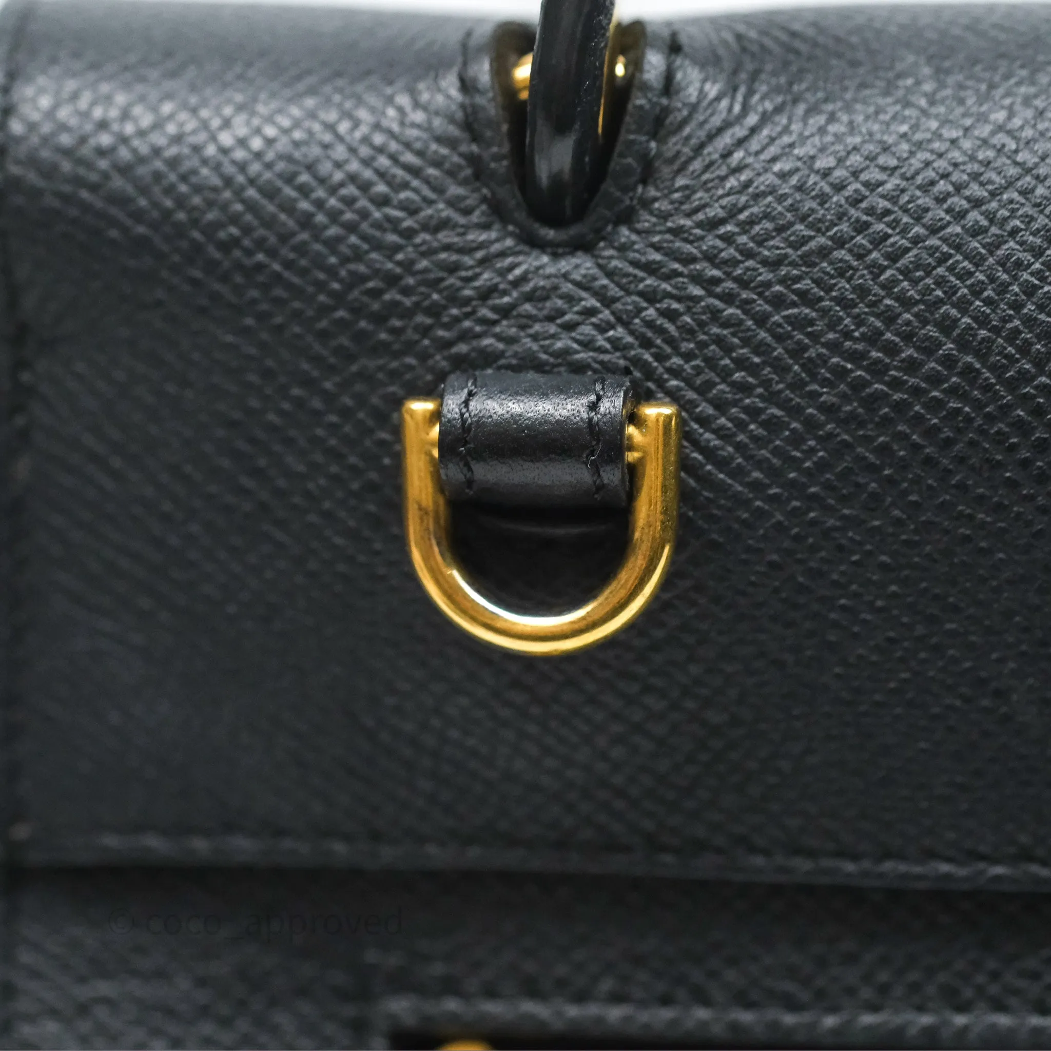 Celine Micro Belt Bag Black Grained Calfskin Gold Hardware