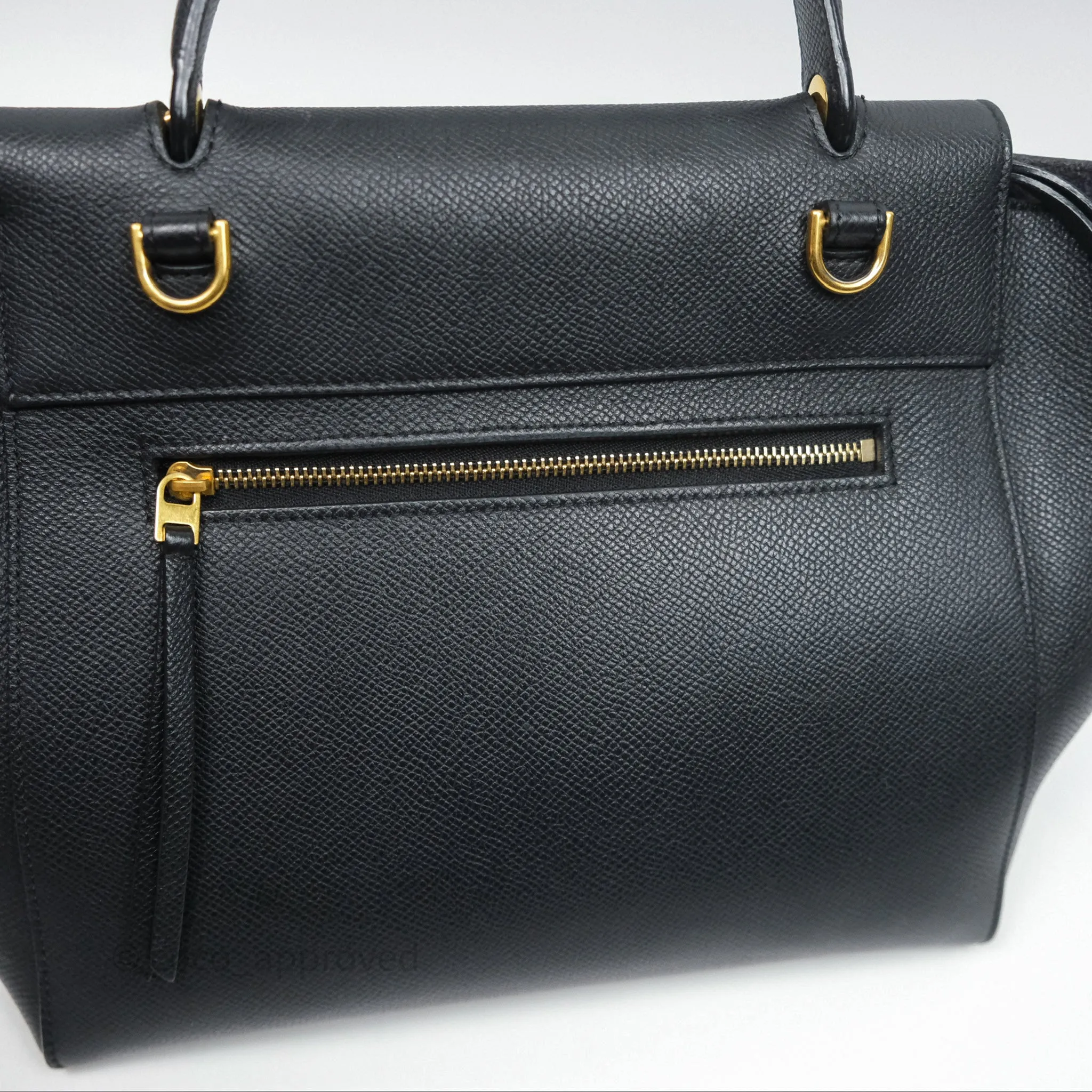 Celine Micro Belt Bag Black Grained Calfskin Gold Hardware