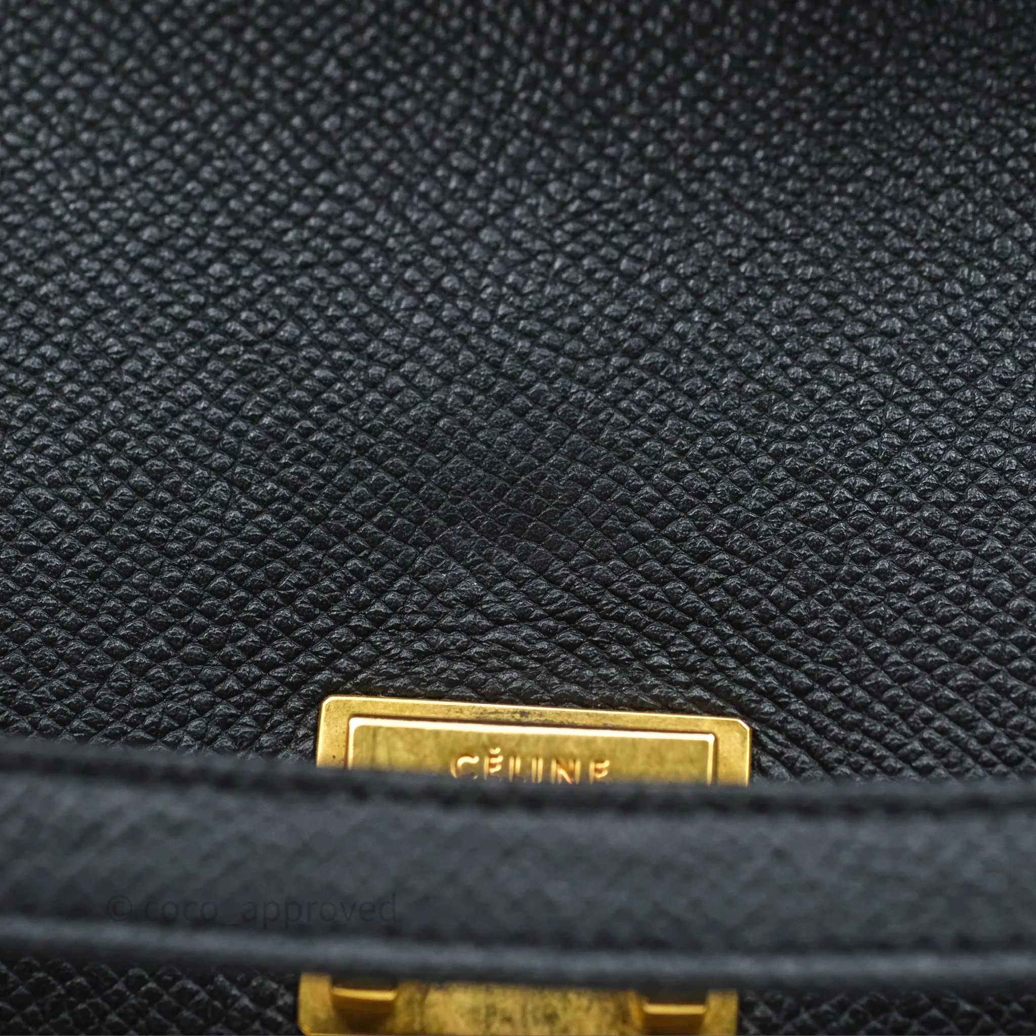 Celine Micro Belt Bag Black Grained Calfskin Gold Hardware