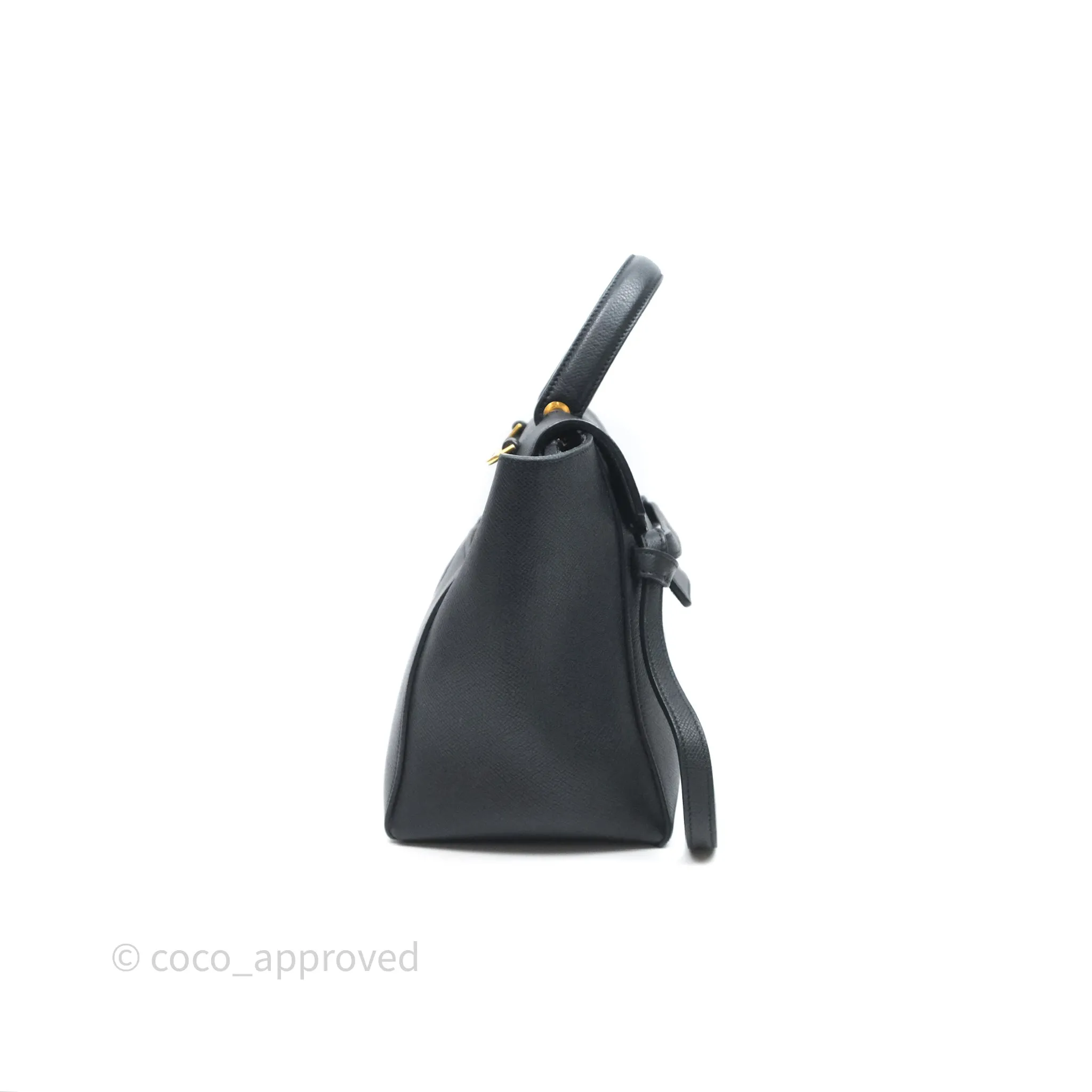 Celine Micro Belt Bag Black Grained Calfskin Gold Hardware