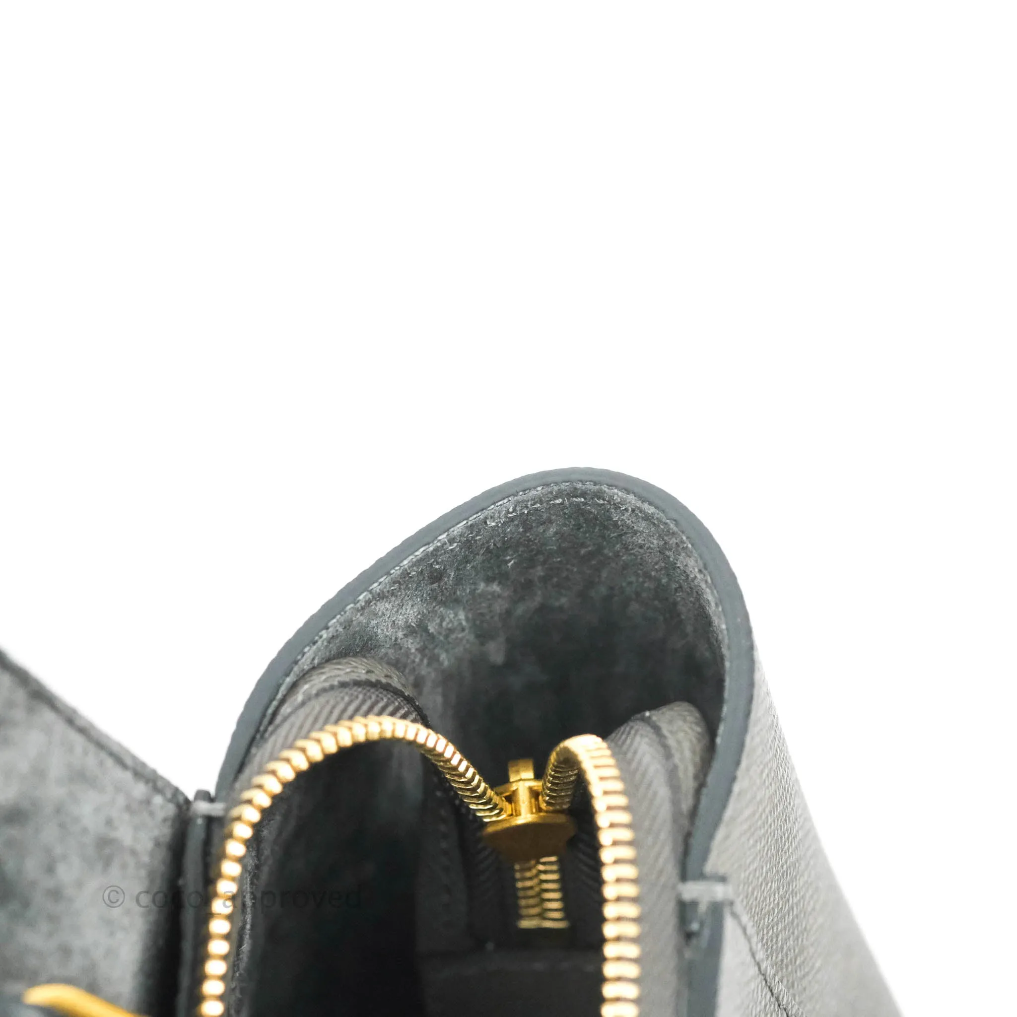 Celine Micro Belt Bag Grey Grained Calfskin Gold Hardware