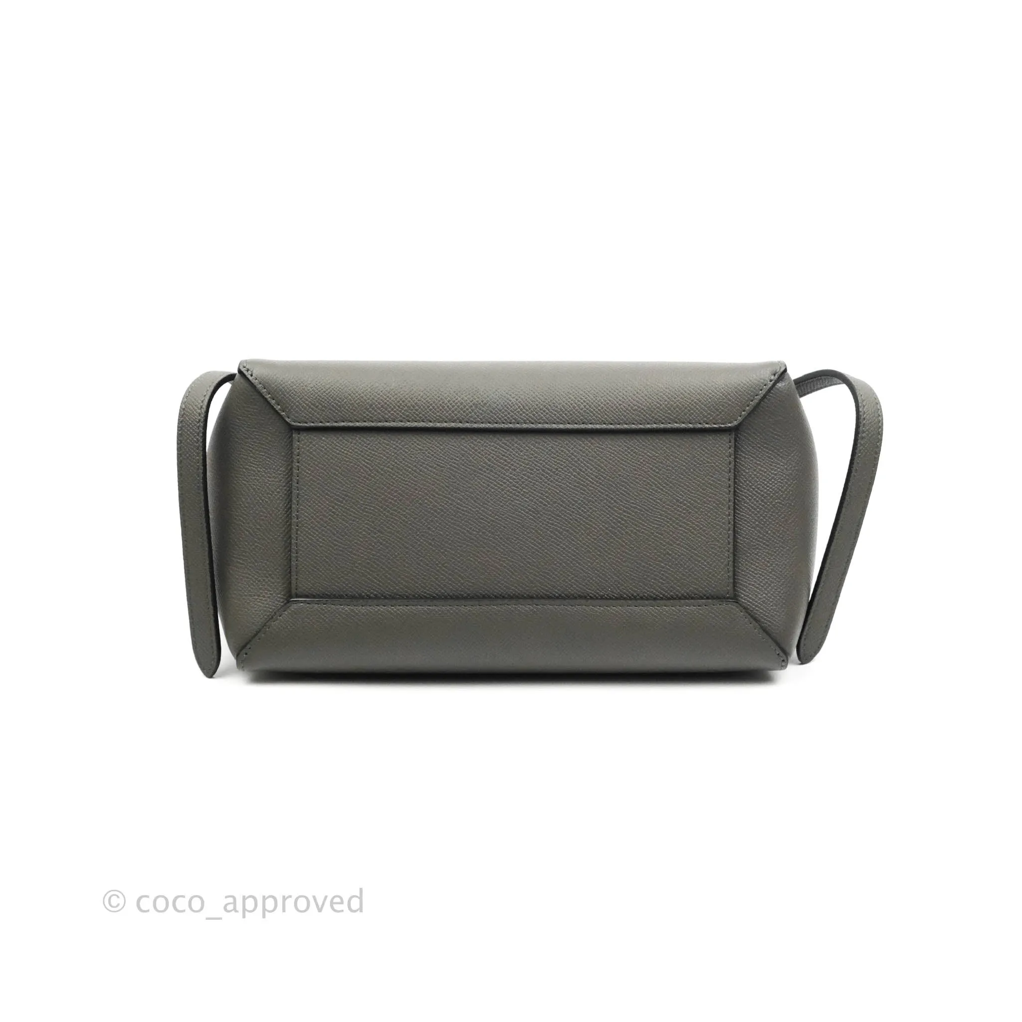 Celine Micro Belt Bag Grey Grained Calfskin Gold Hardware
