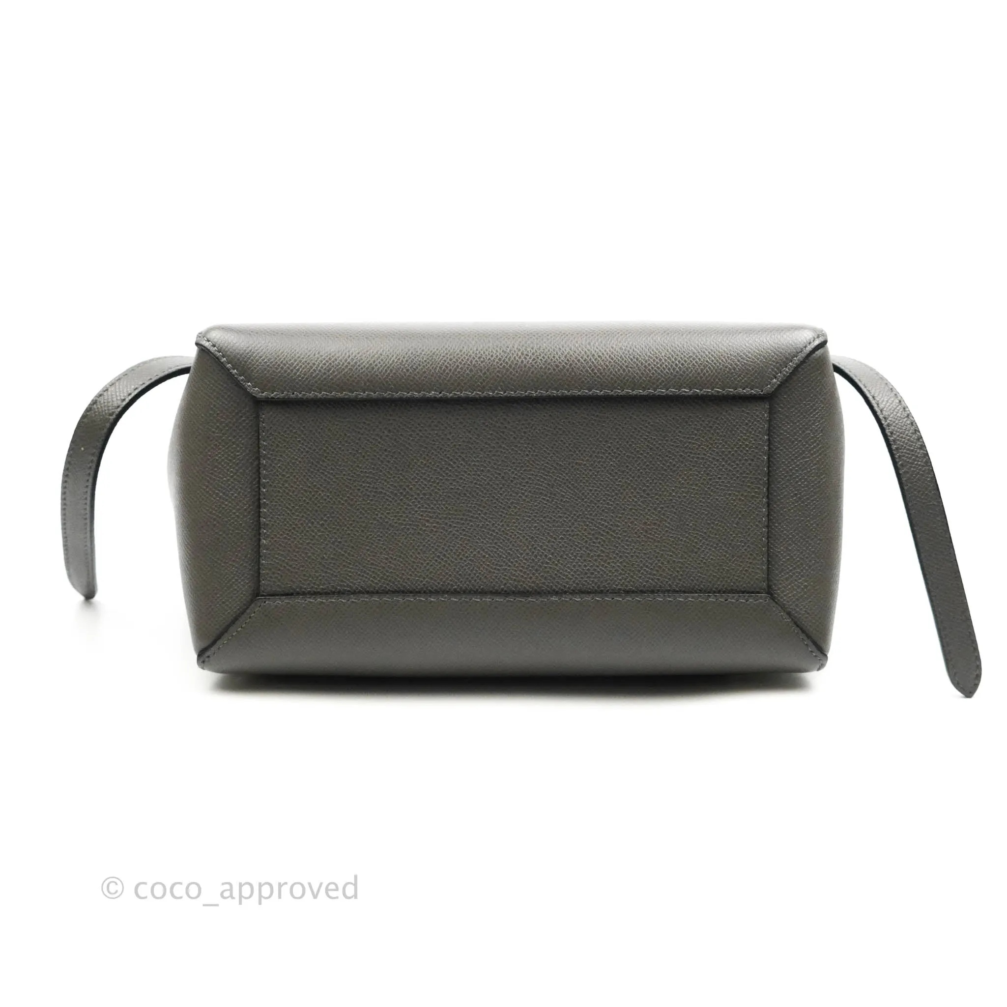 Celine Micro Belt Bag Grey Grained Calfskin Gold Hardware