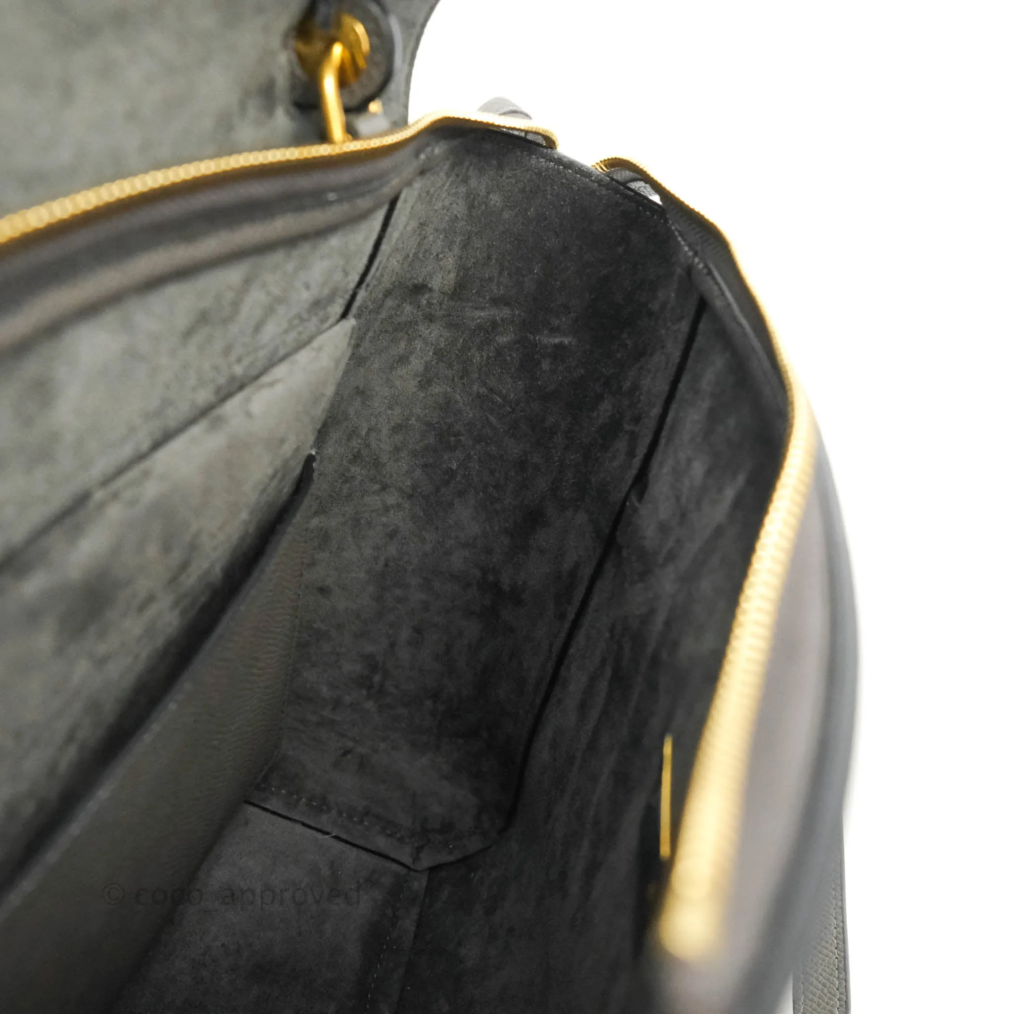 Celine Micro Belt Bag Grey Grained Calfskin Gold Hardware