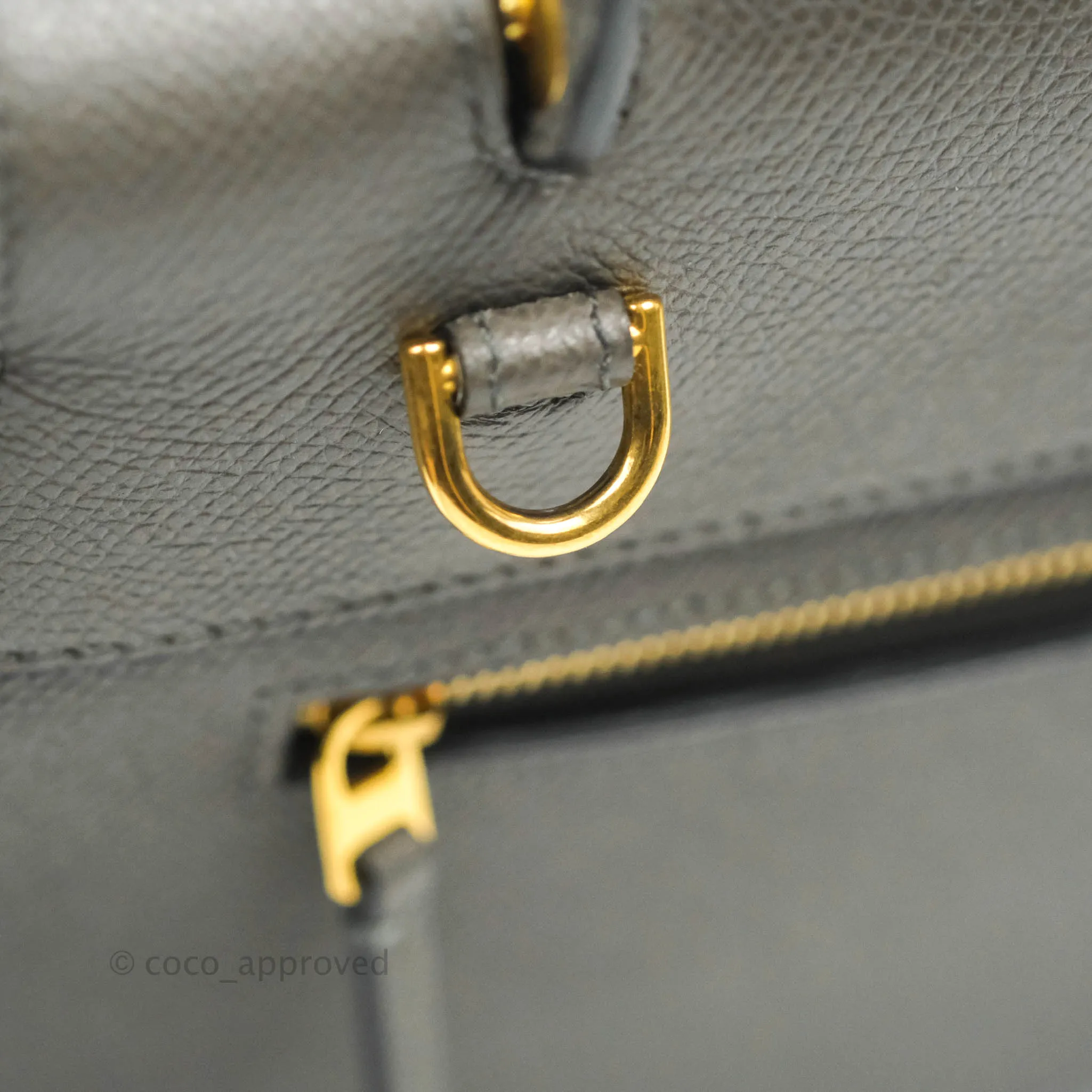 Celine Micro Belt Bag Grey Grained Calfskin Gold Hardware
