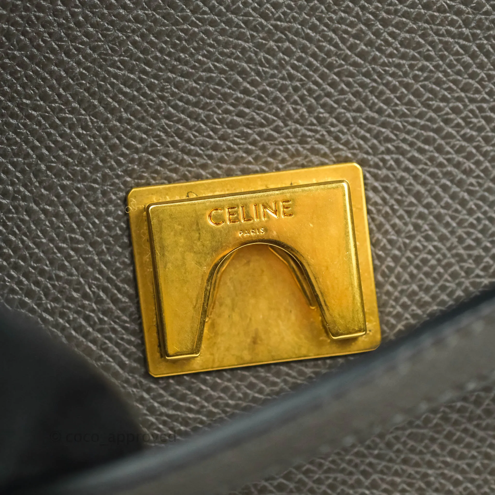 Celine Micro Belt Bag Grey Grained Calfskin Gold Hardware