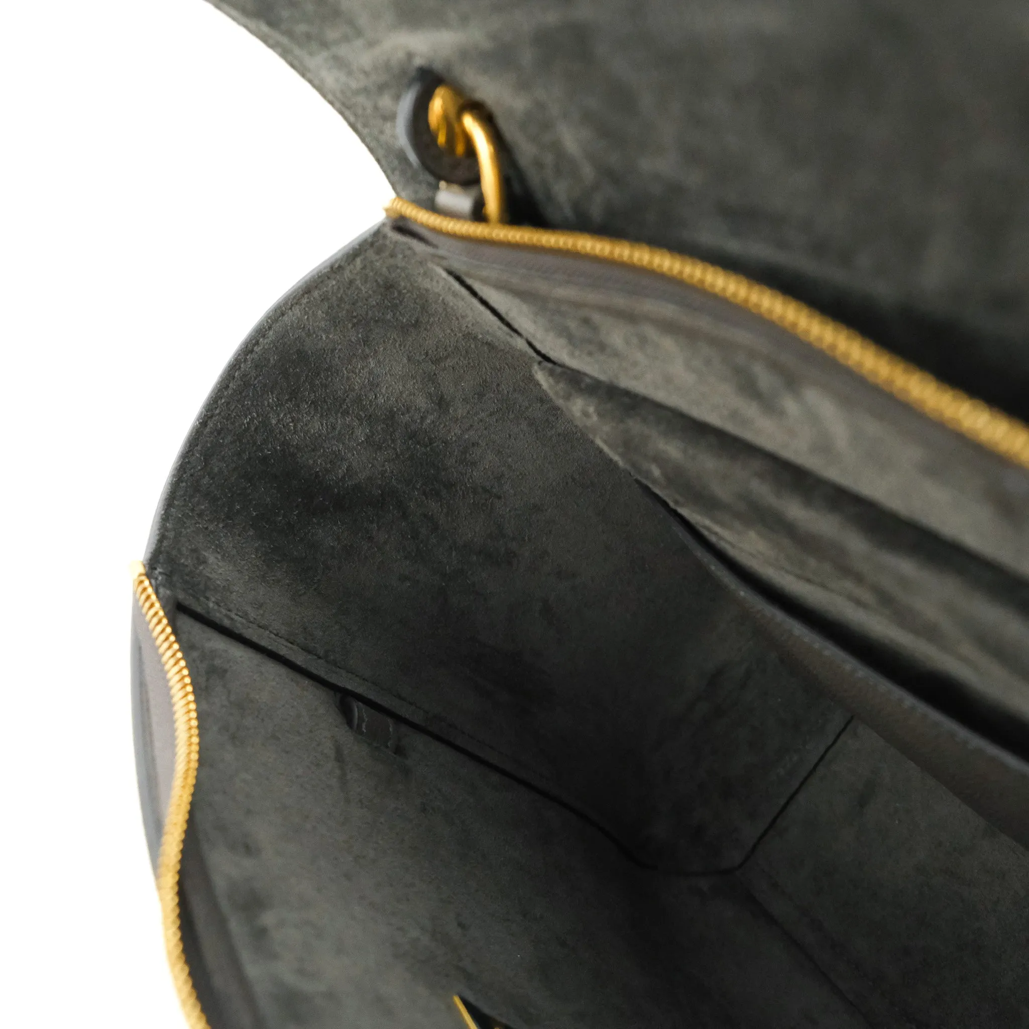 Celine Micro Belt Bag Grey Grained Calfskin Gold Hardware