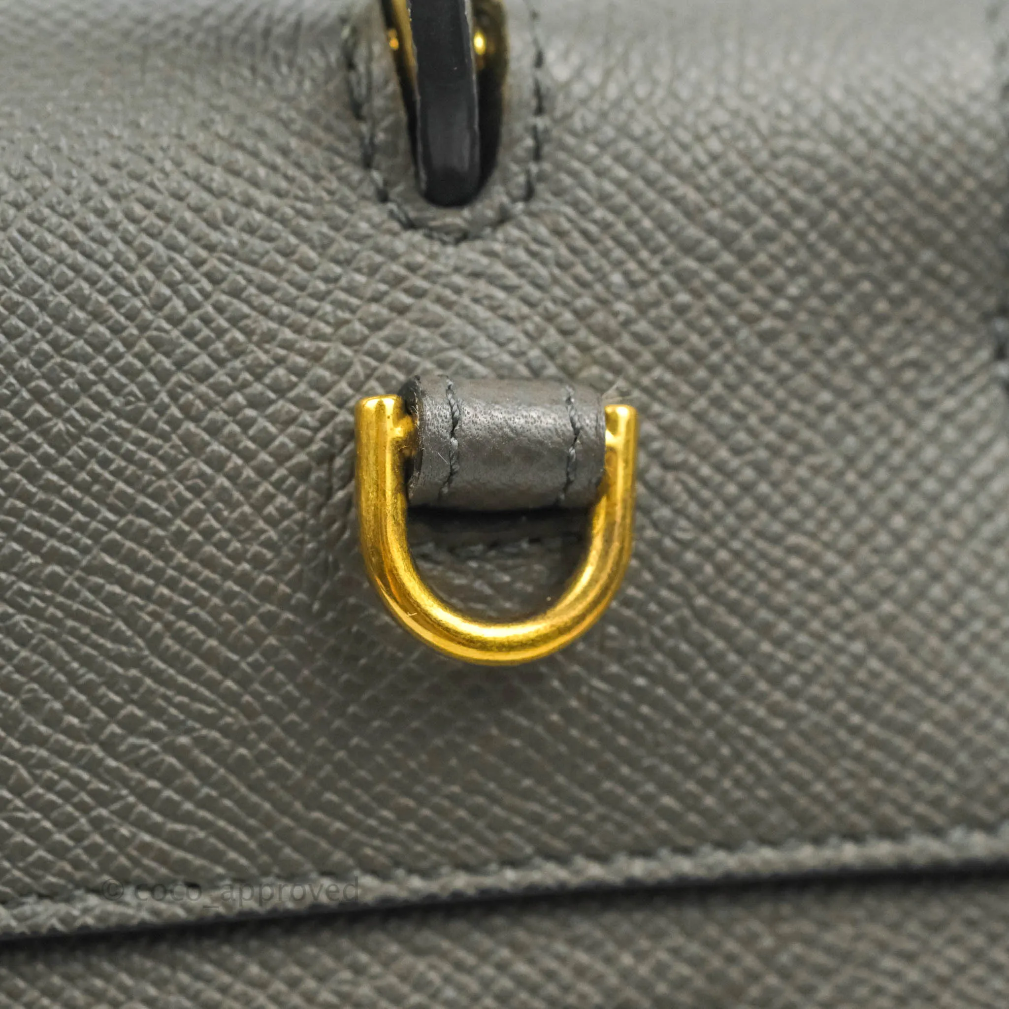 Celine Micro Belt Bag Grey Grained Calfskin Gold Hardware
