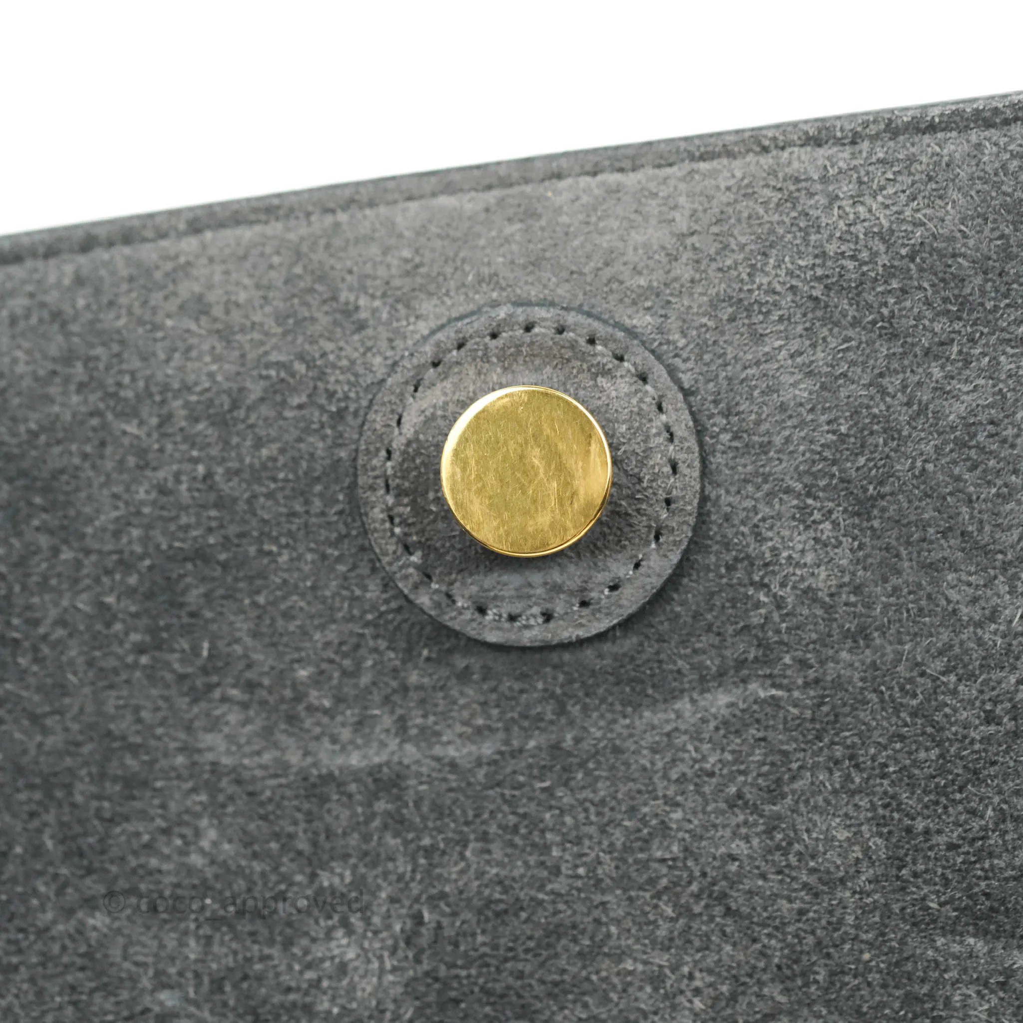 Celine Micro Belt Bag Grey Grained Calfskin Gold Hardware