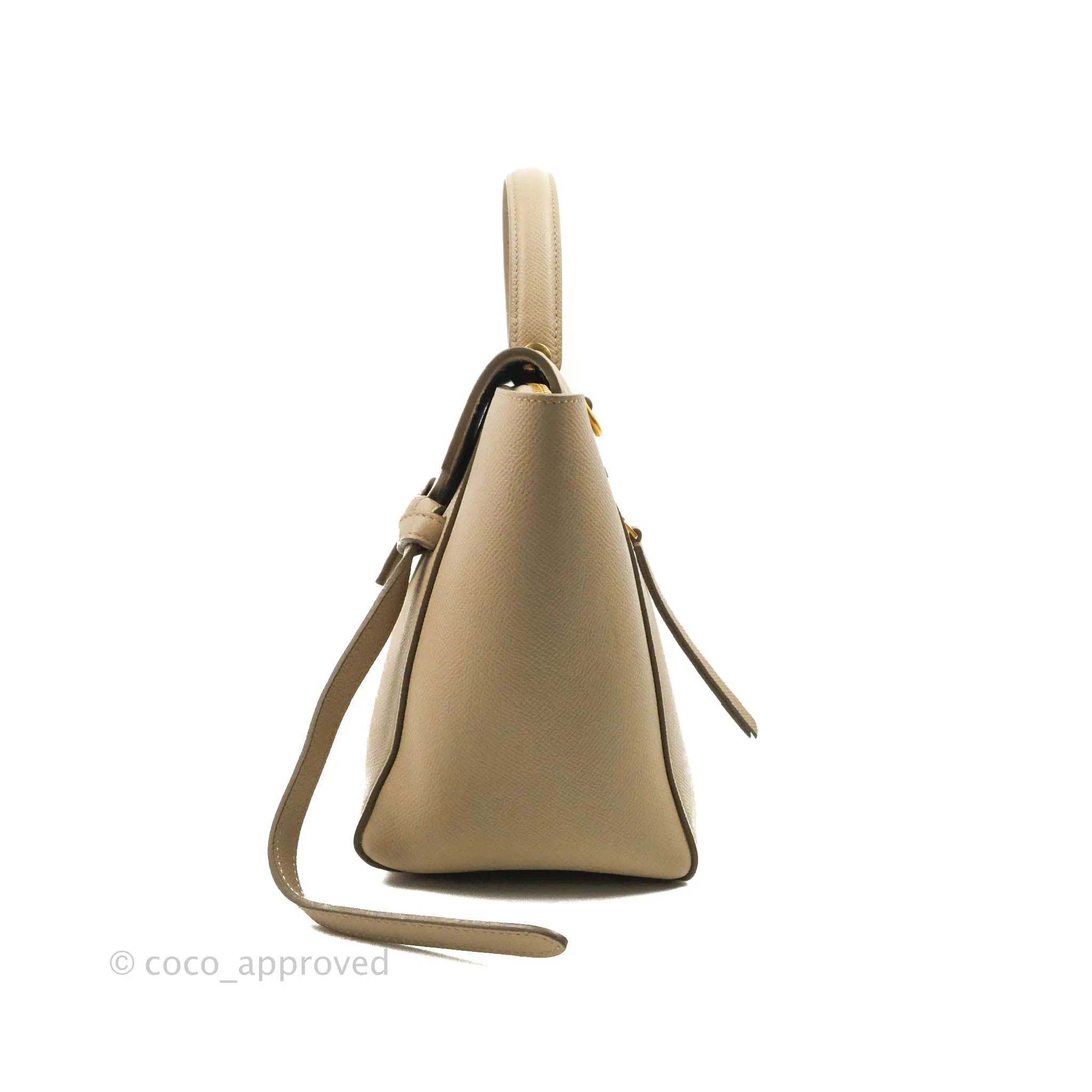 Celine Micro Belt Bag Light Taupe Grained Calfskin Gold Hardware