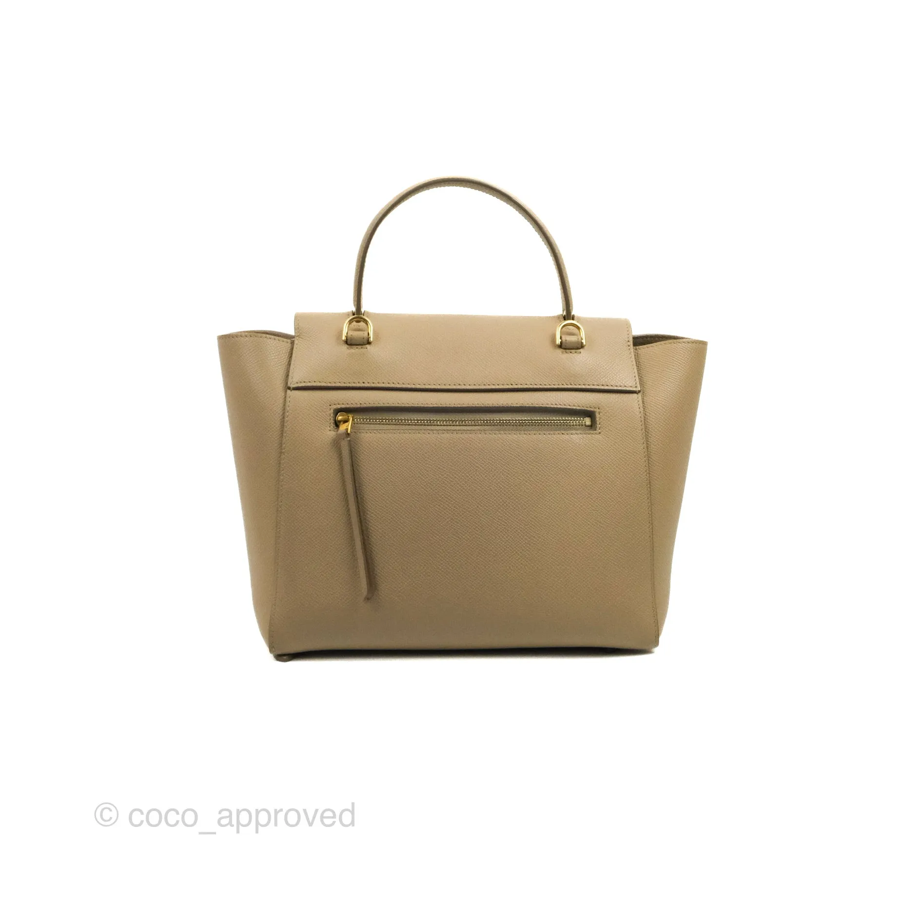 Celine Micro Belt Bag Light Taupe Grained Calfskin Gold Hardware