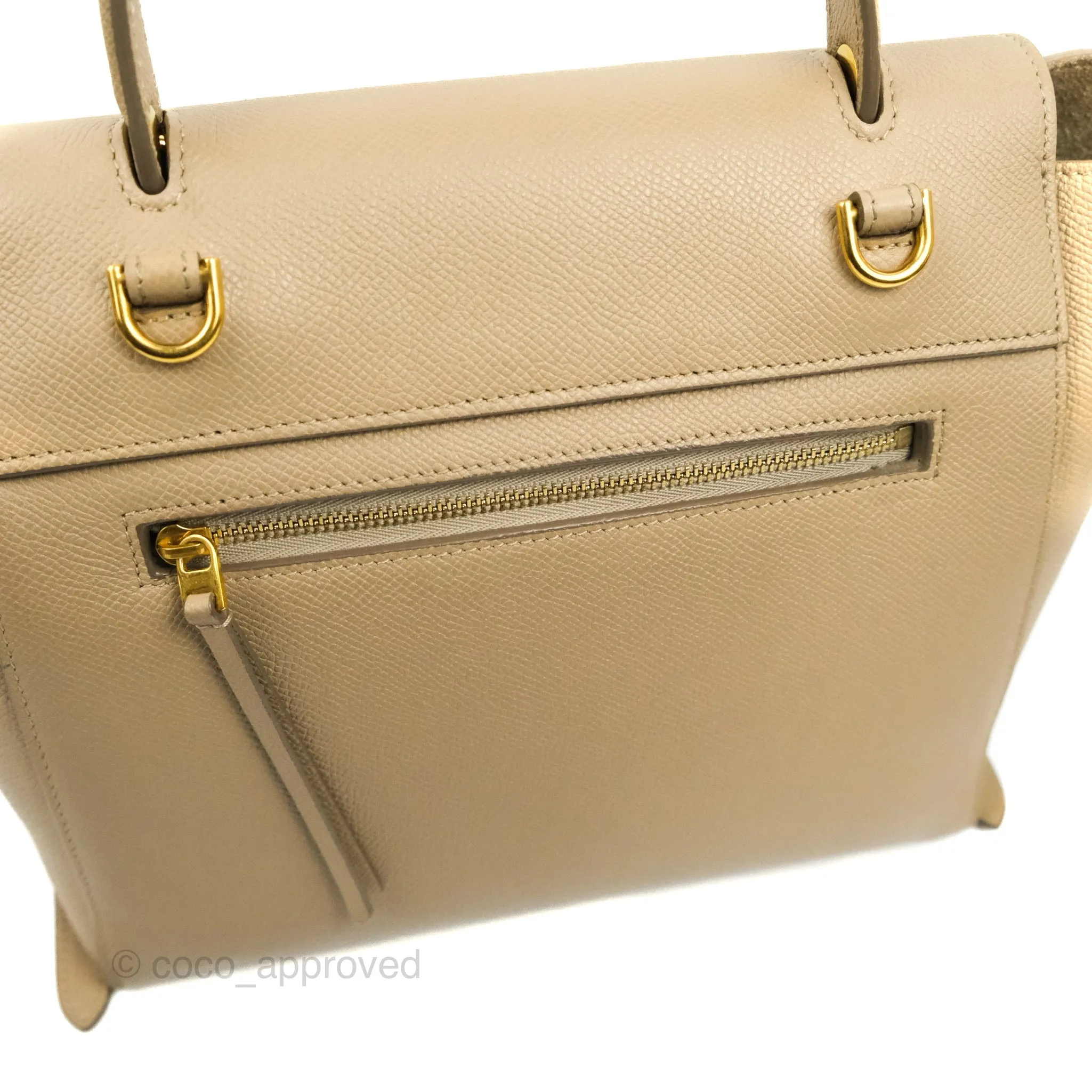 Celine Micro Belt Bag Light Taupe Grained Calfskin Gold Hardware