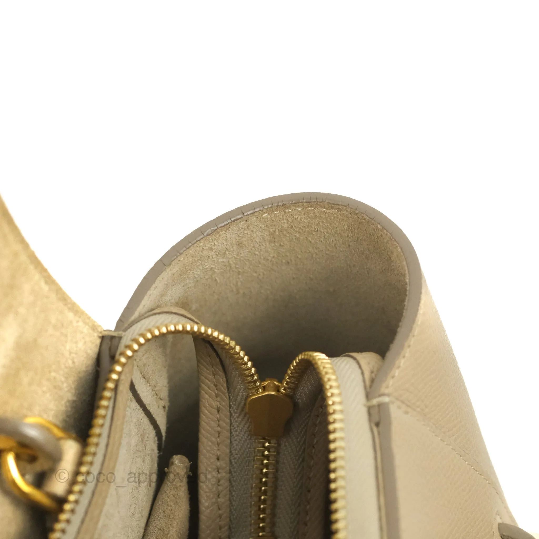 Celine Micro Belt Bag Light Taupe Grained Calfskin Gold Hardware