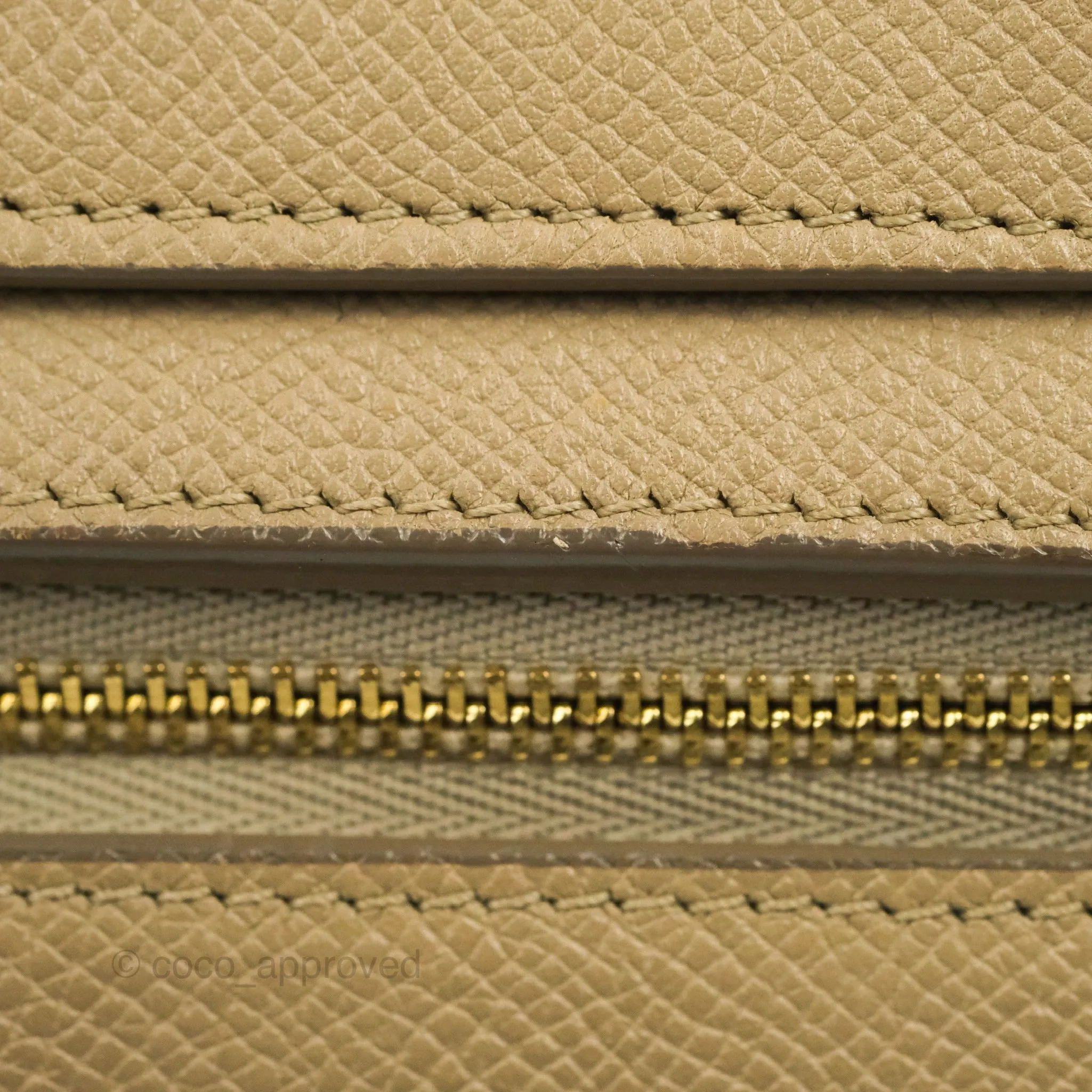 Celine Micro Belt Bag Light Taupe Grained Calfskin Gold Hardware