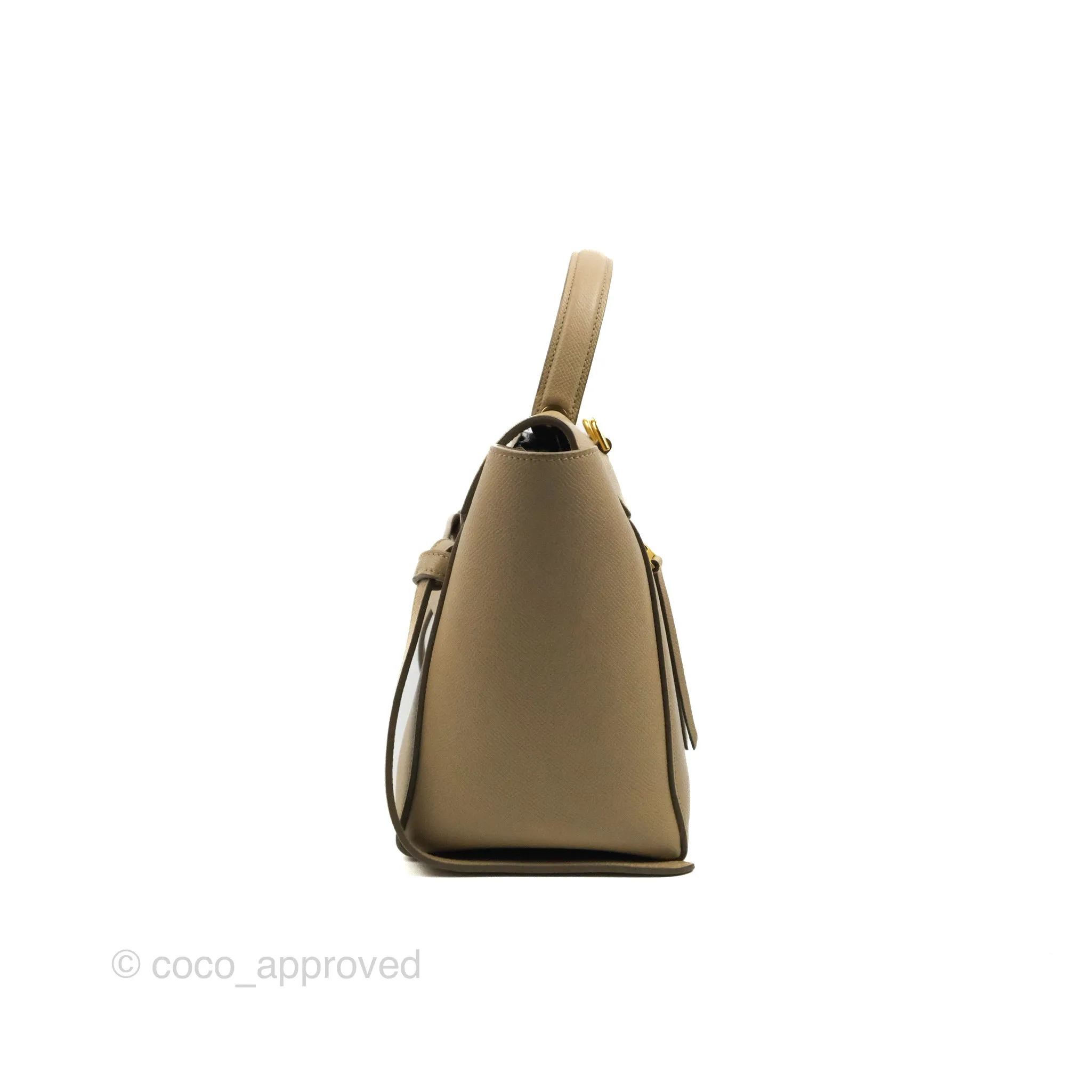 Celine Micro Belt Bag Light Taupe Grained Calfskin Gold Hardware