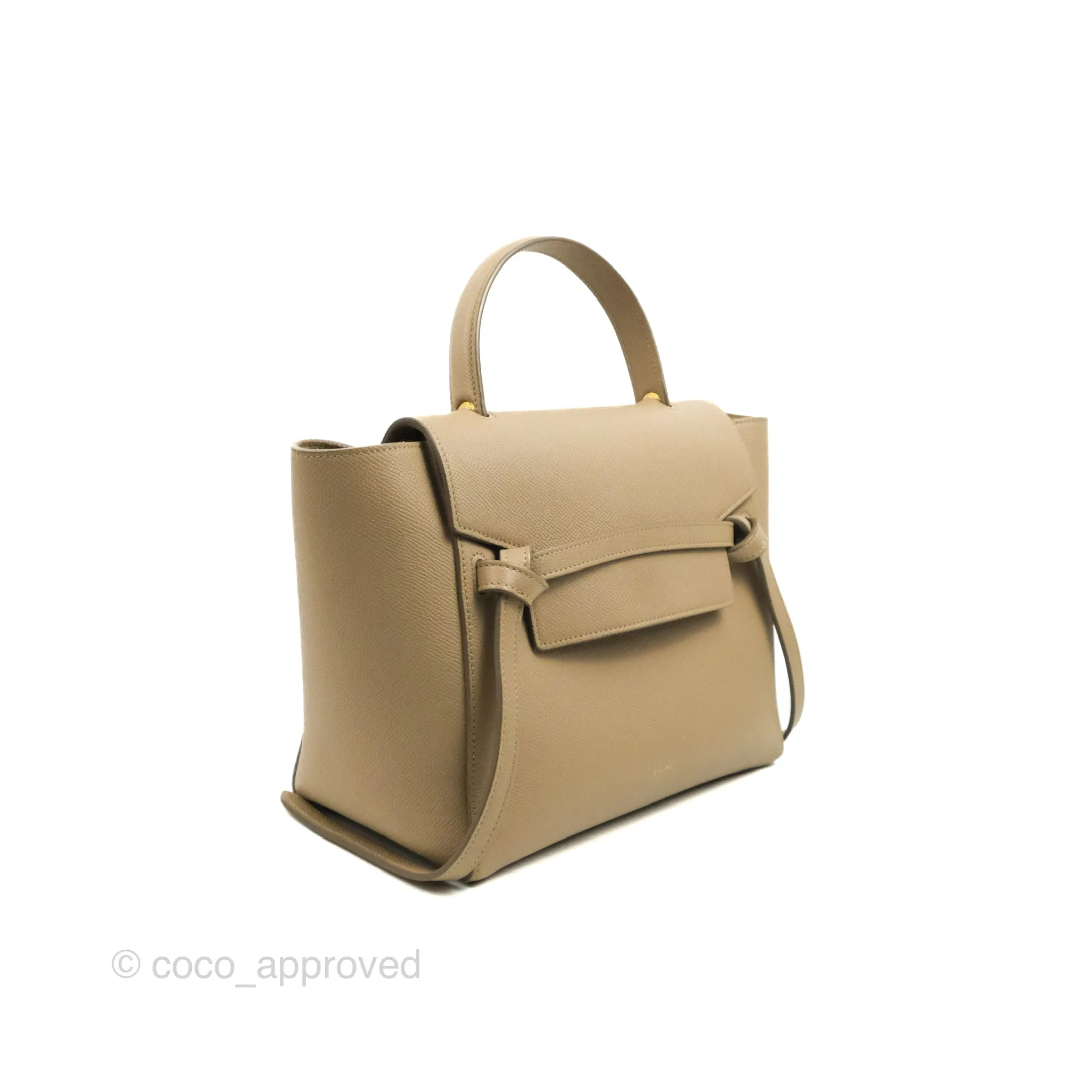 Celine Micro Belt Bag Light Taupe Grained Calfskin Gold Hardware