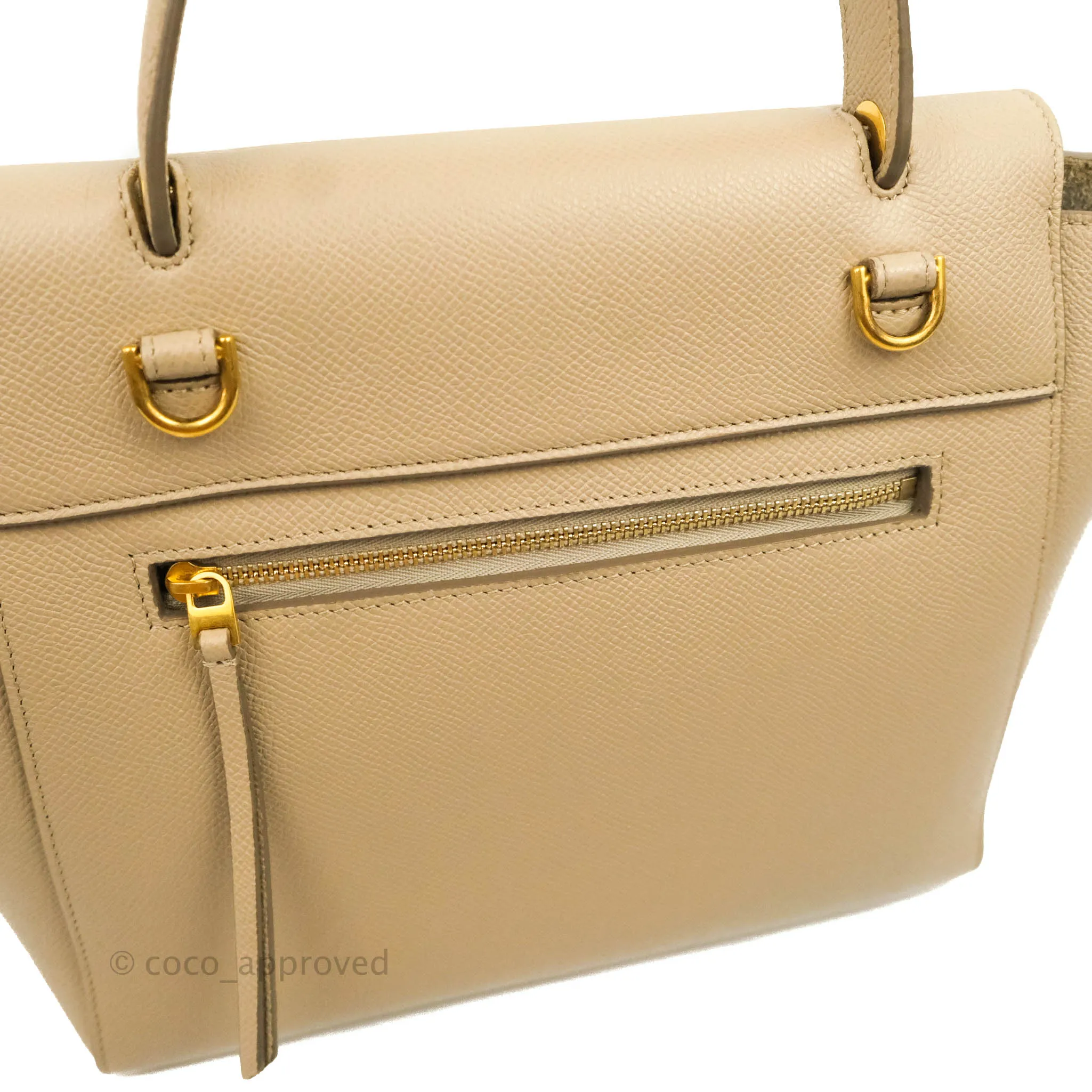 Celine Micro Belt Bag Light Taupe Grained Calfskin Gold Hardware